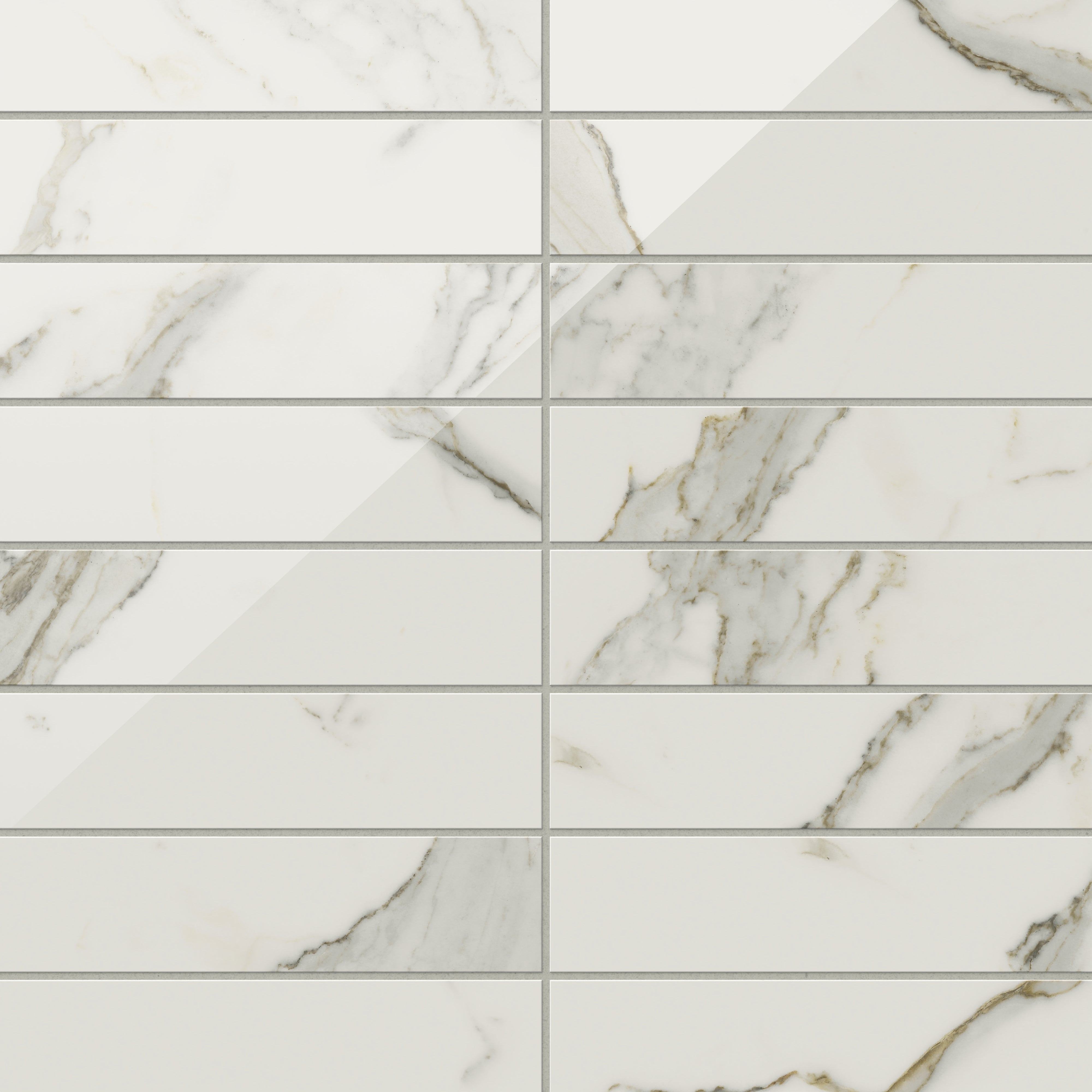 Aniston 3x12 Polished Porcelain Tile in Calacatta Top
