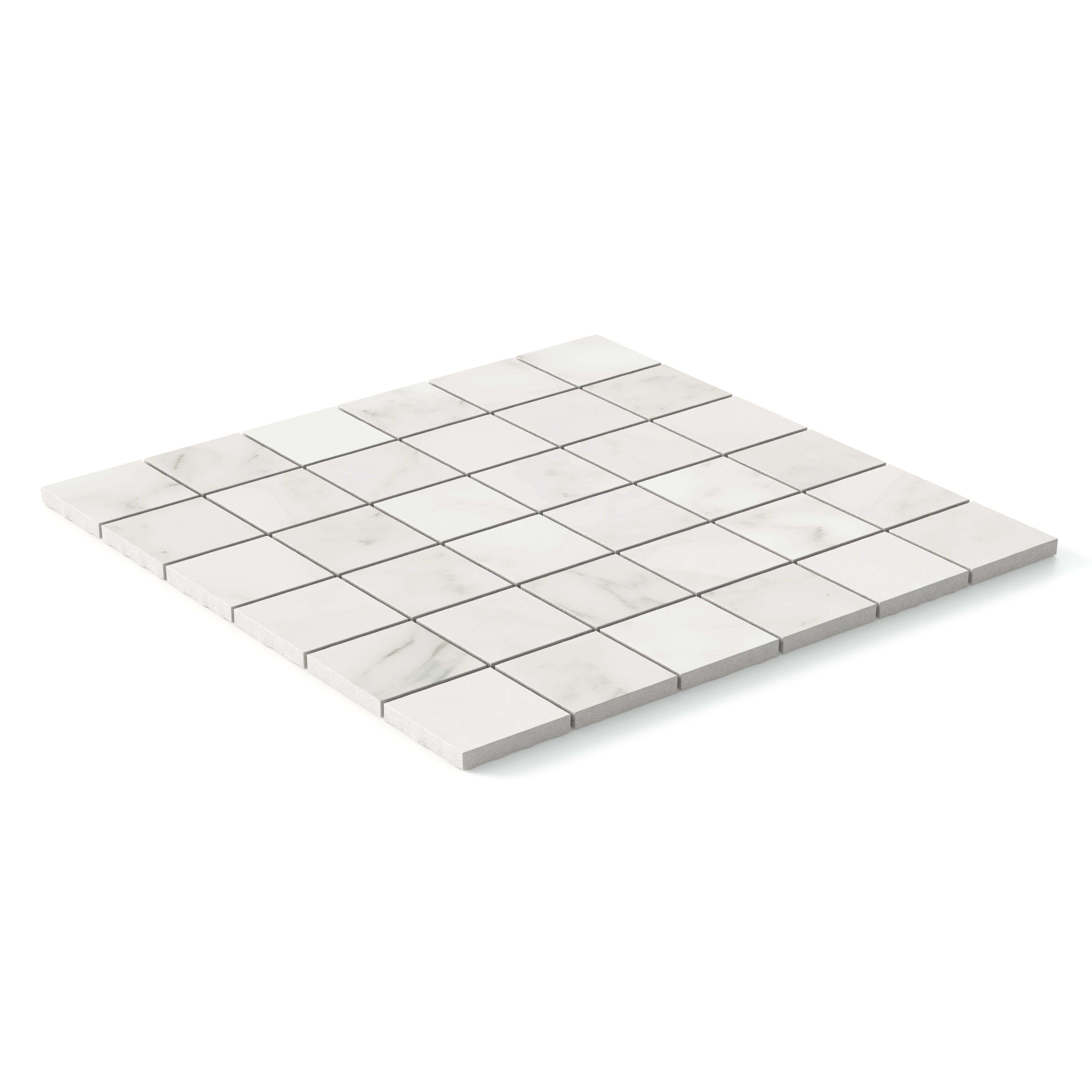 Aniston 2x2 Matte Porcelain Mosaic Tile in Carrara Bianco
