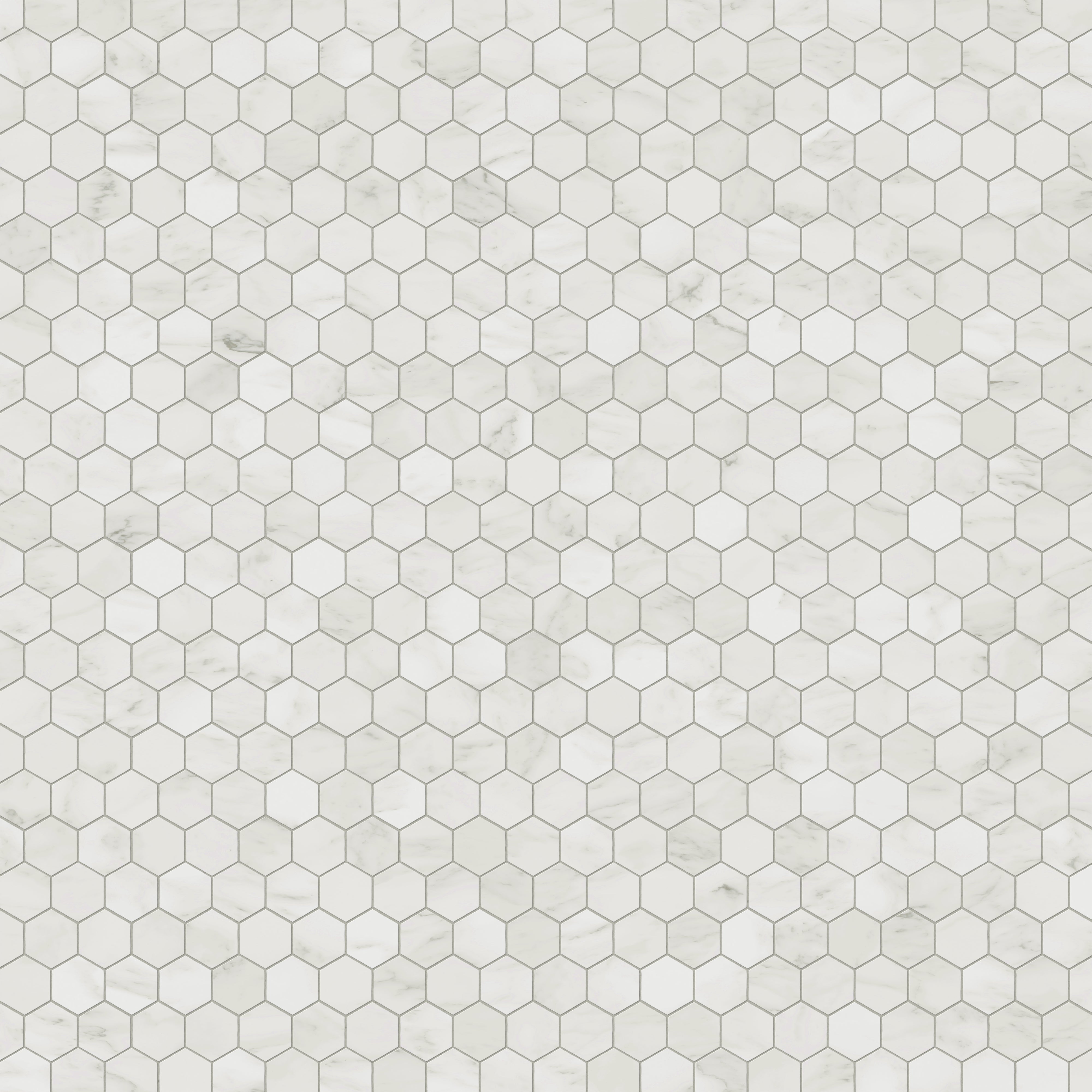 Aniston 2x2 Matte Porcelain Hexagon Mosaic Tile in Carrara Bianco