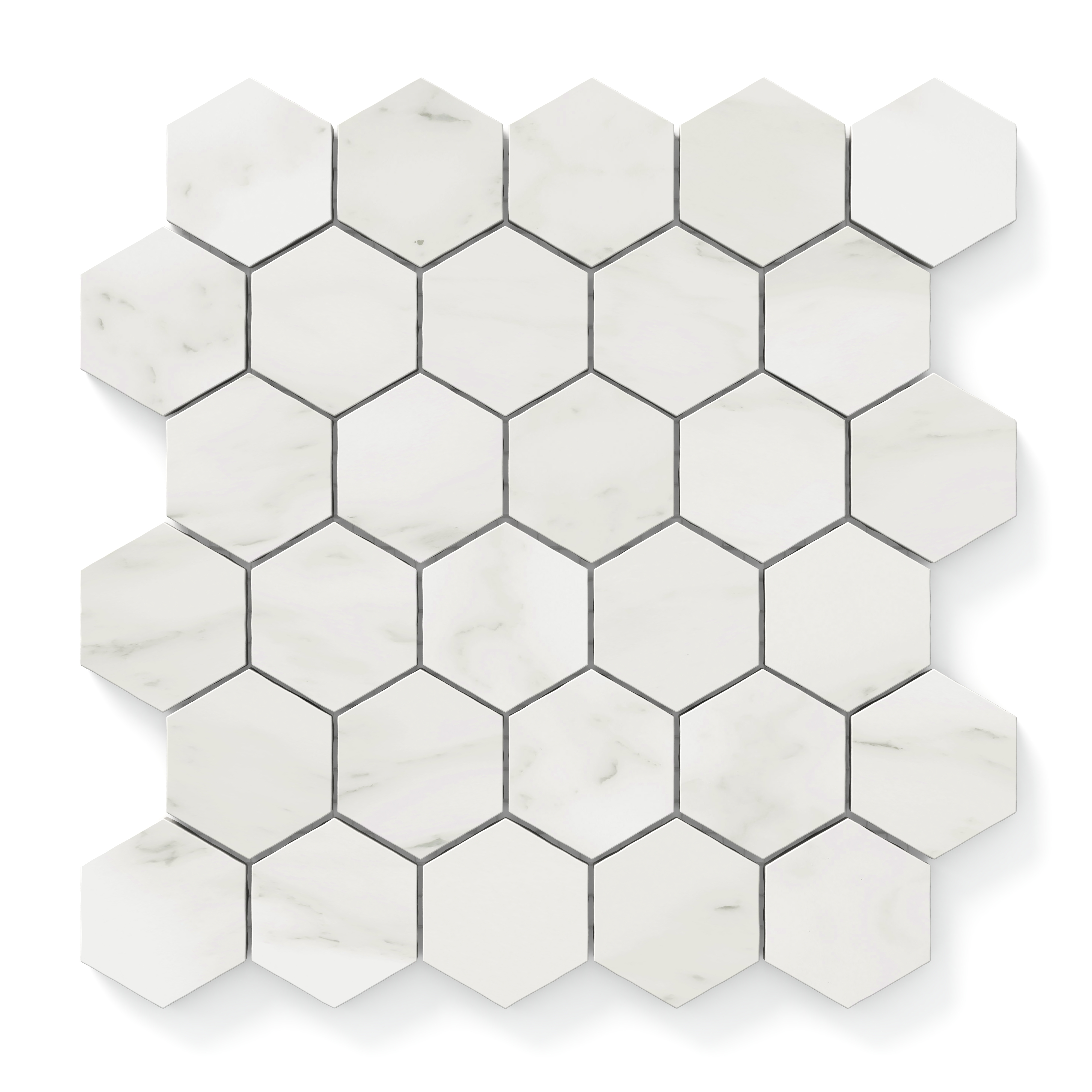 Carrollton White 2″ Hexagon Matte Porcelain Mosaic Tile Carrollton White 2″ Hexagon Matte Porcelain Mosaic Tile