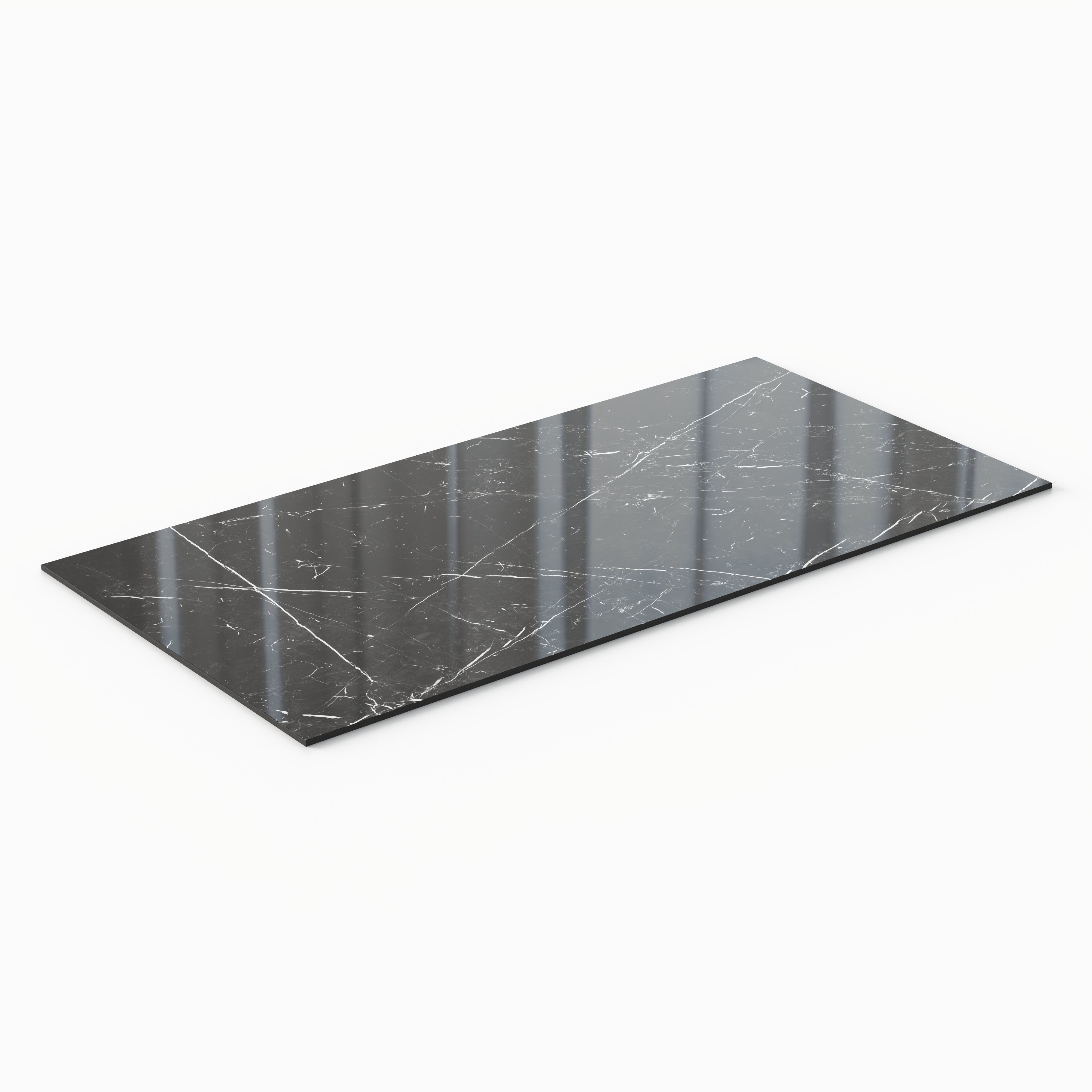 Leona 24x48 Polished Porcelain Tile in Nero Marquina