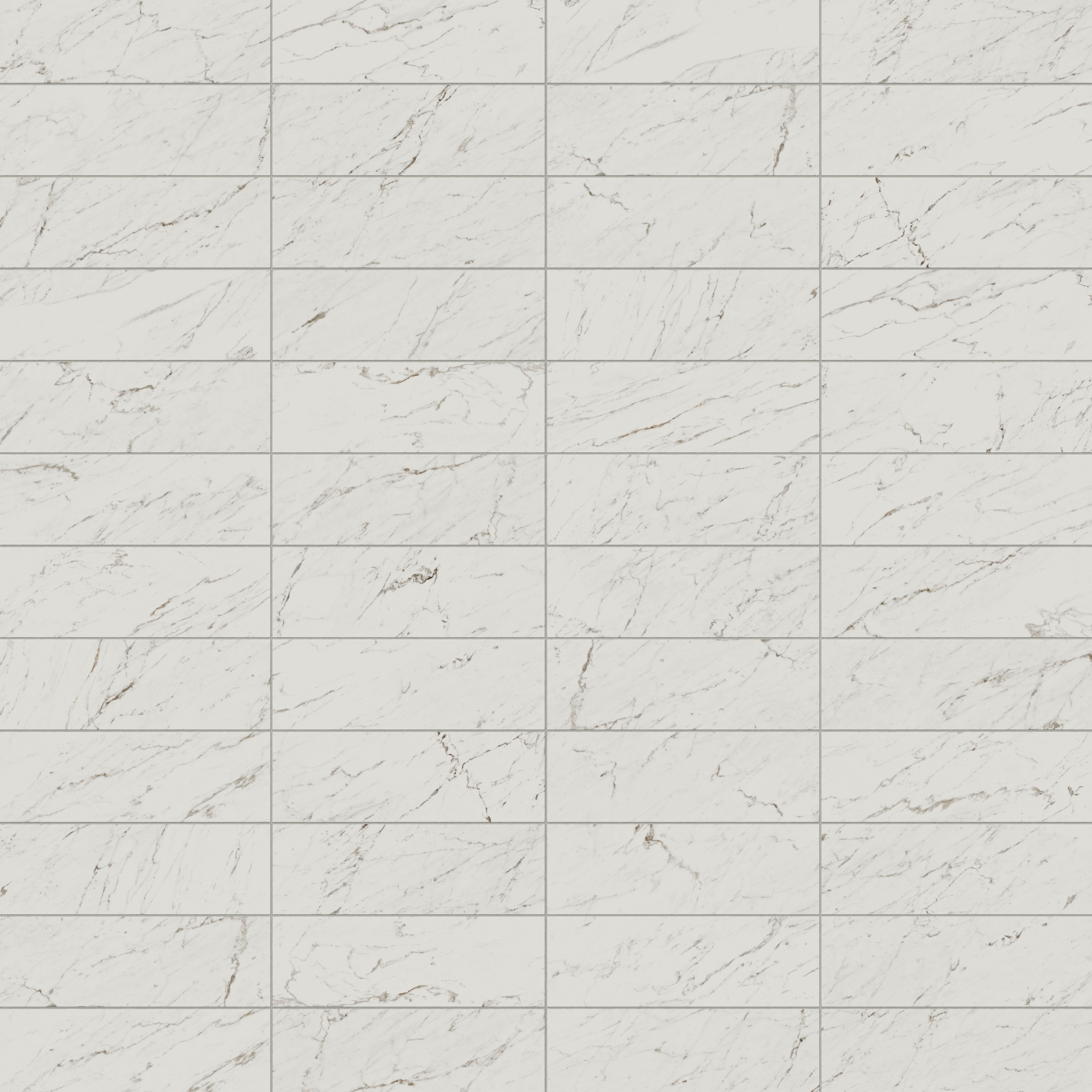 Blair 8x24 Polished Porcelain Tile in White Carrara