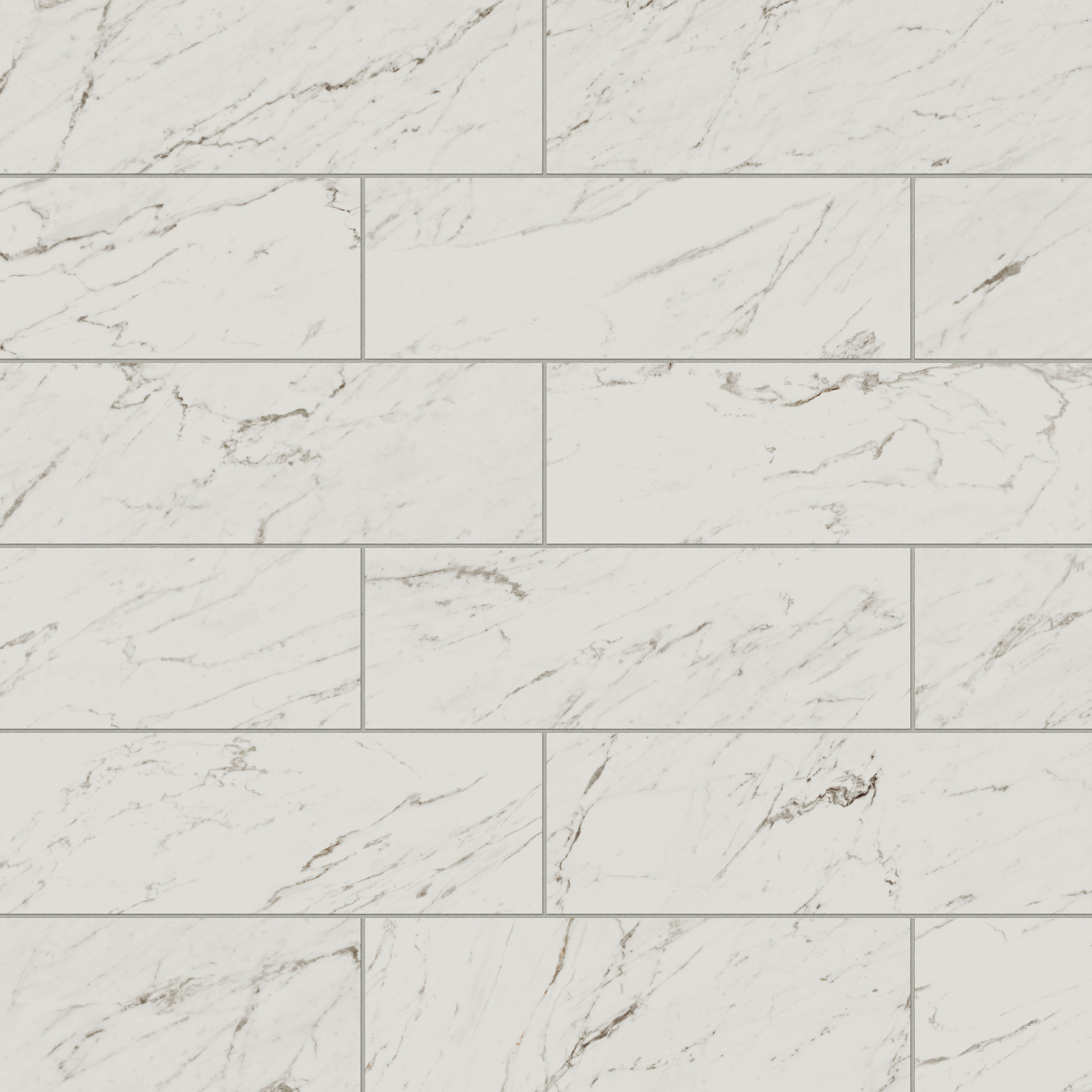 Blair 8x24 Polished Porcelain Tile in White Carrara
