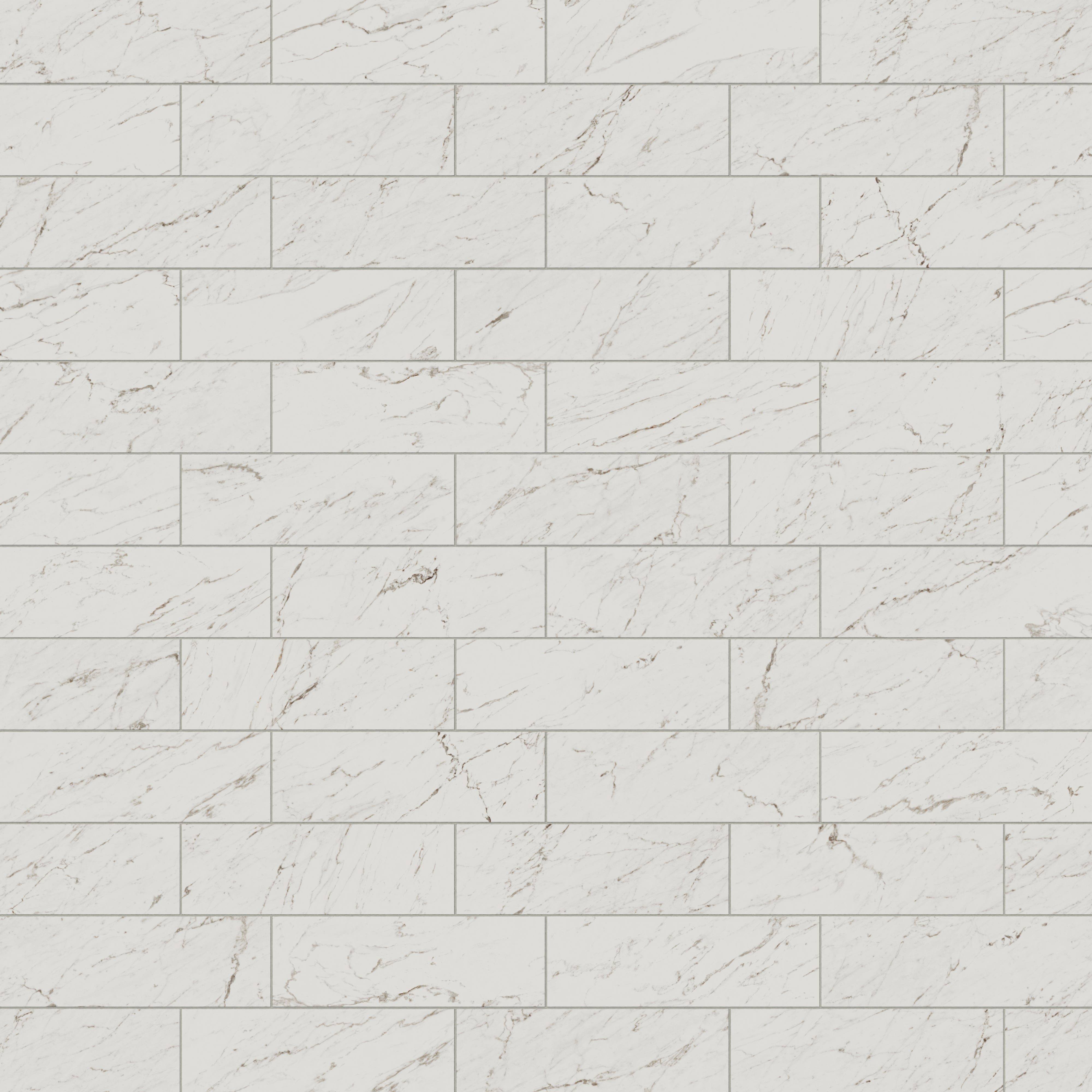 Blair 8x24 Polished Porcelain Tile in White Carrara