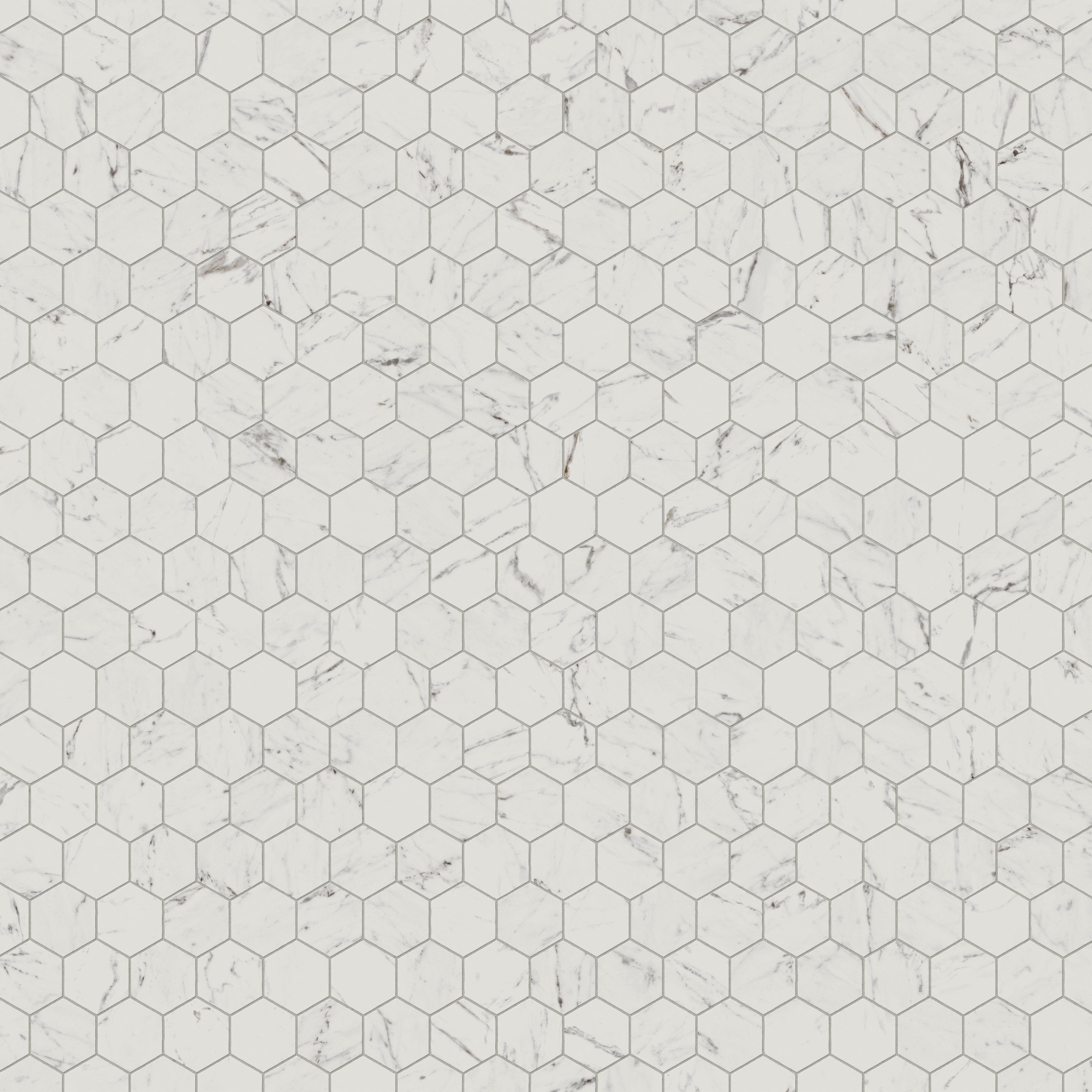 Blair 3x3 Matte Porcelain Hexagon Mosaic Tile in White Carrara