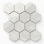 Blair 3x3 Polished Porcelain Hexagon Mosaic Tile in Volakas White
