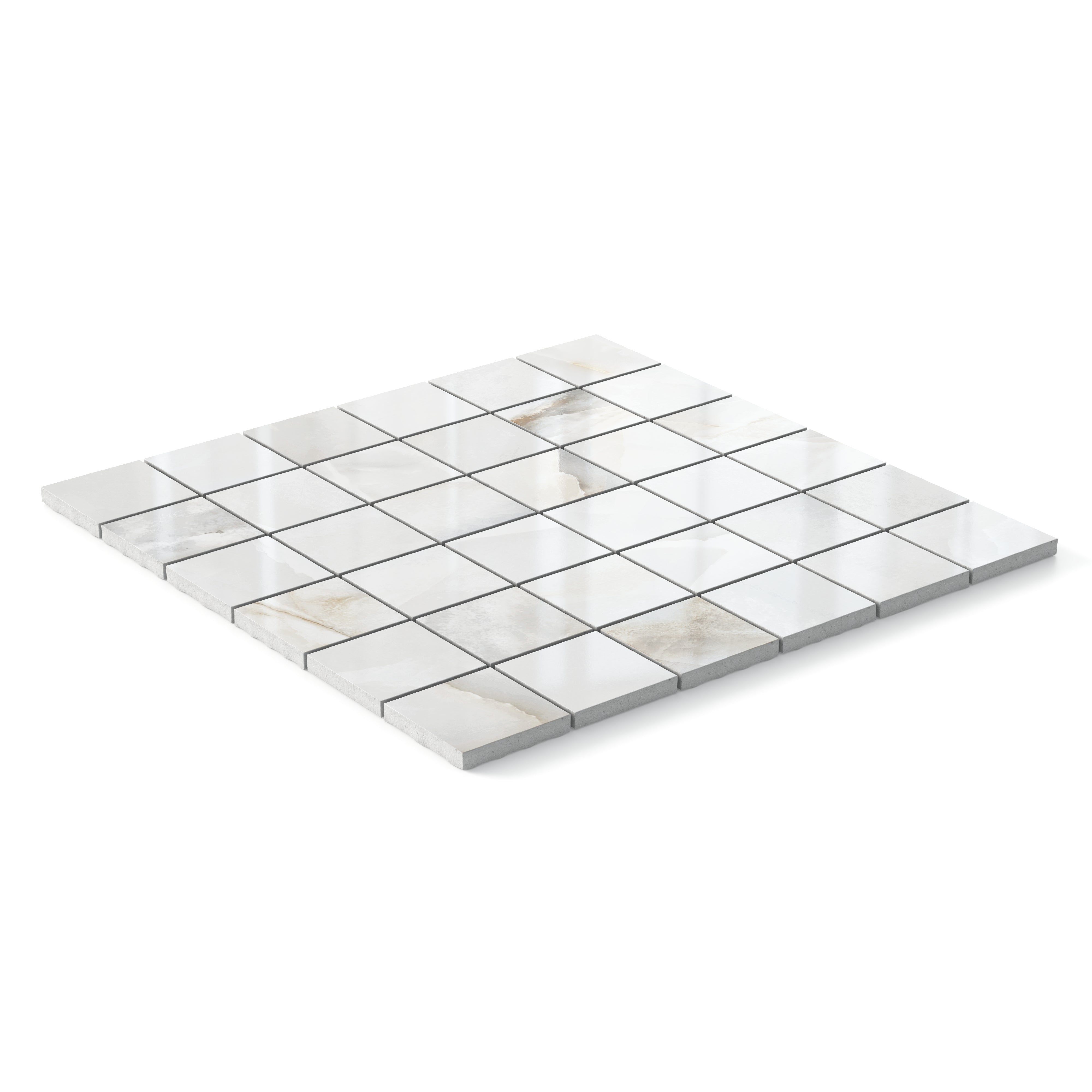 Astrid 2x2 Polished Porcelain Mosaic Tile in Pearl