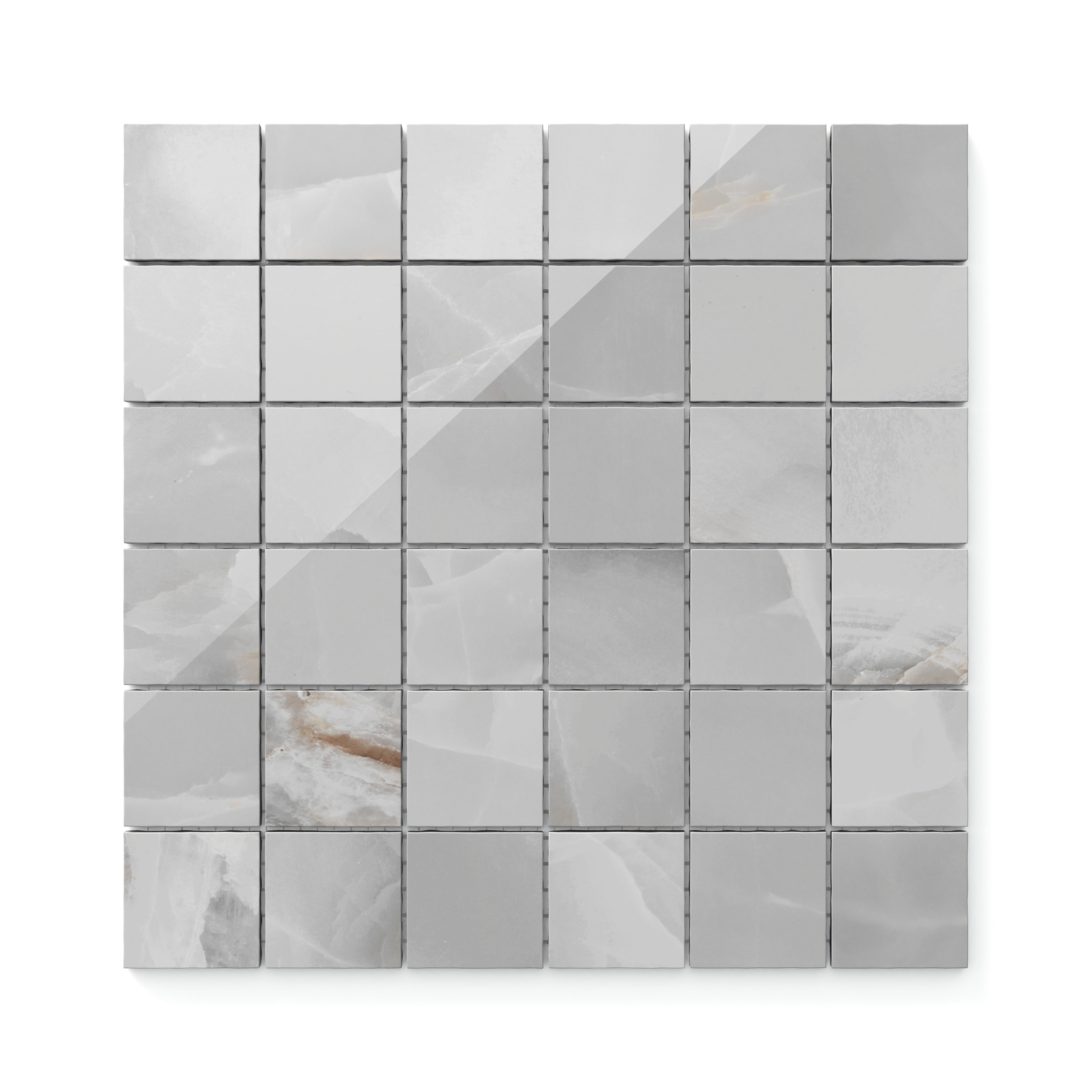 Astrid 2x2 Polished Porcelain Mosaic Tile in Slate