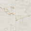 Astrid 24x24 matte porcelain tile in Alabaster, featuring warm beige tones and soft veining for a refined, natural look.