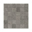 Porcelain tile mosaic in a dark gray hue, featuring 2x2 squares with matte finish and subtle veining, perfect for walls and contemporary accents.