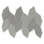 Shea 12.5x15 Matte Porcelain Leaf Mosaic Tile in Cool Blend