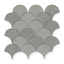 Shea 13.7x14.5 Matte Porcelain Wave Mosaic Tile in Cool Blend