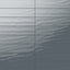 Palmer 6x24 glossy porcelain tile in blue-grey showcasing a rippled surface and reflective finish, ideal for modern bathroom walls.