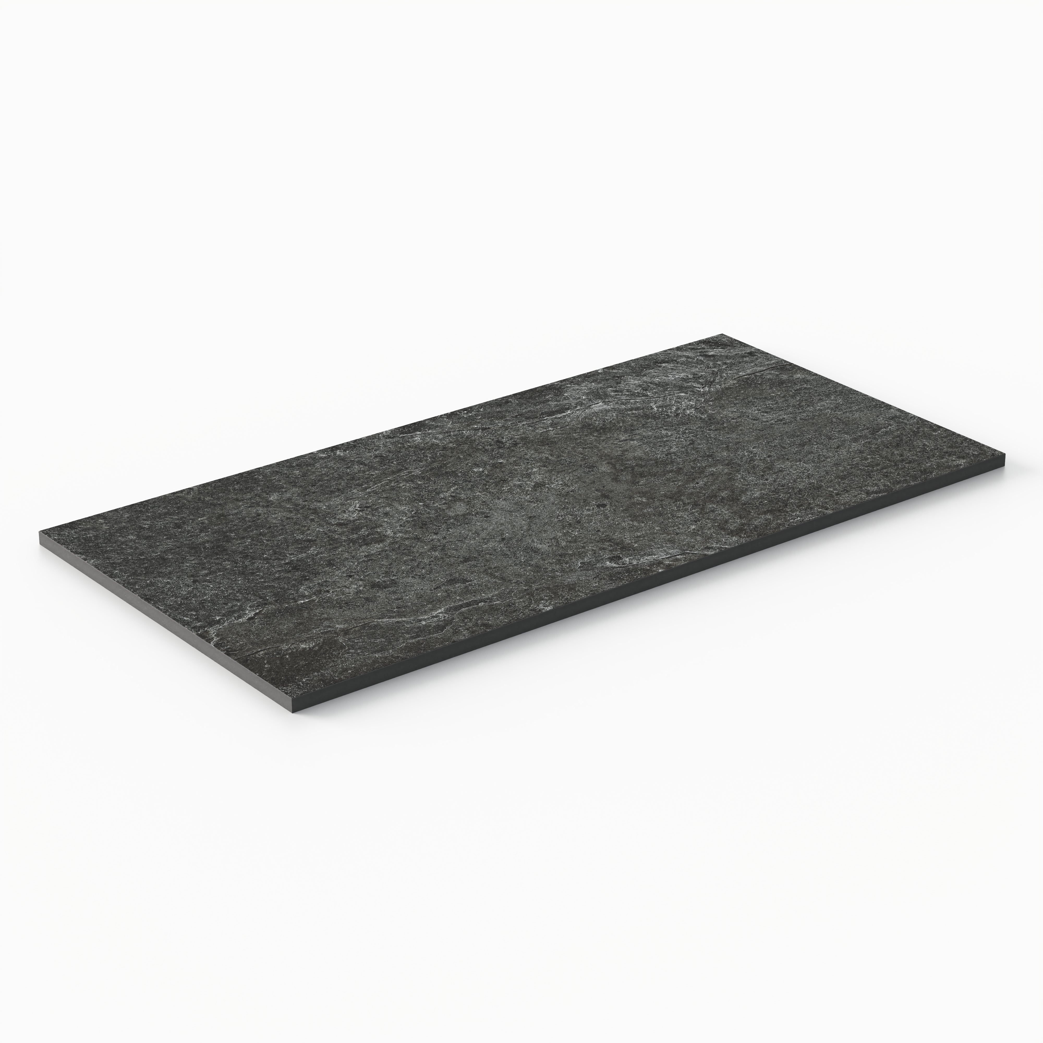 グラマラスタイル　2点 Dawson 24x48 Grip Porcelain 2cm Paver Tile in Charcoal