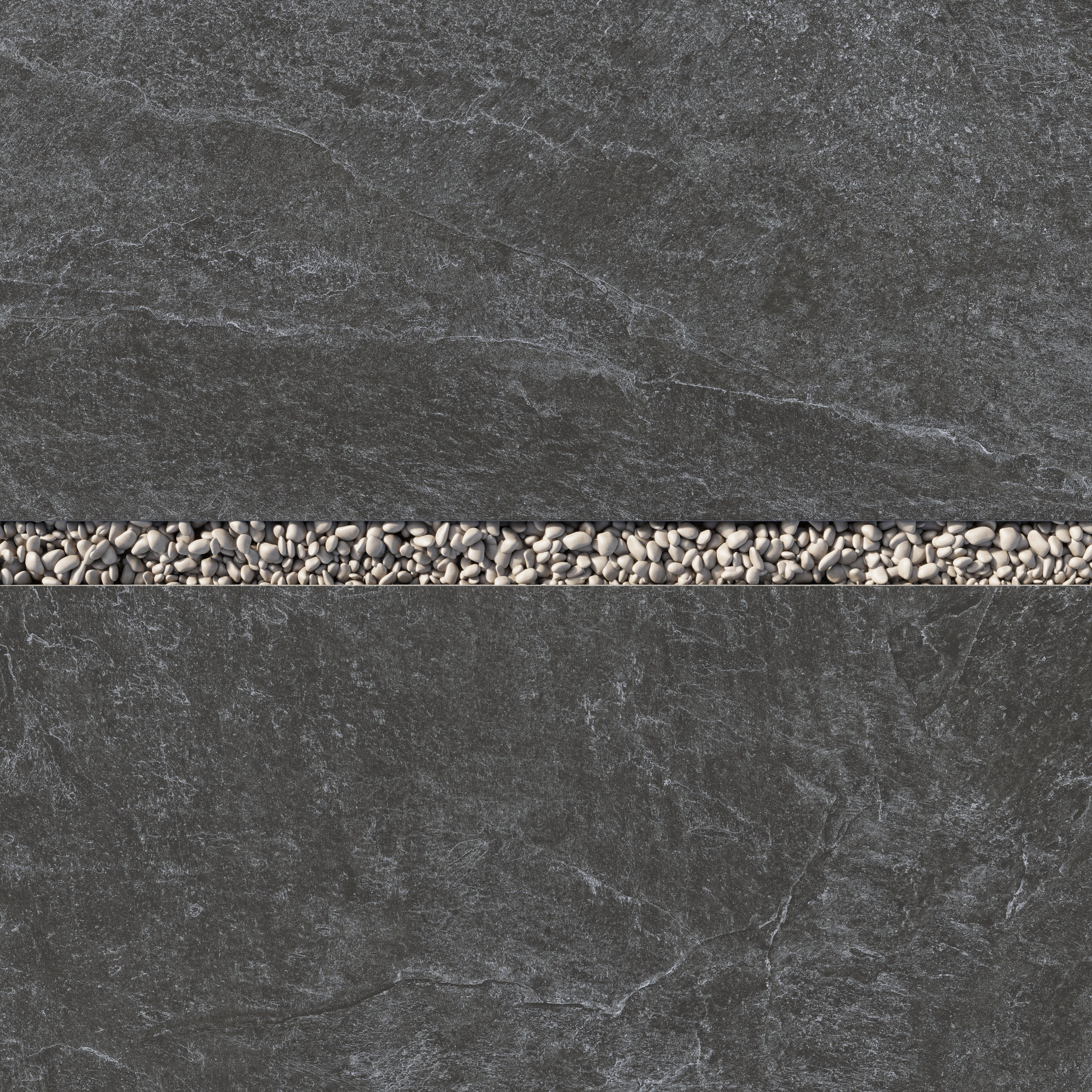 グラマラスタイル　2点 Dawson 24x48 Grip Porcelain 2cm Paver Tile in Charcoal