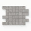 Dawson 8.7x12 Matte Porcelain Tetris Mosaic Tile in Ash, perfect for accent walls and backsplashes with its sleek, gray hue and textured finish.
