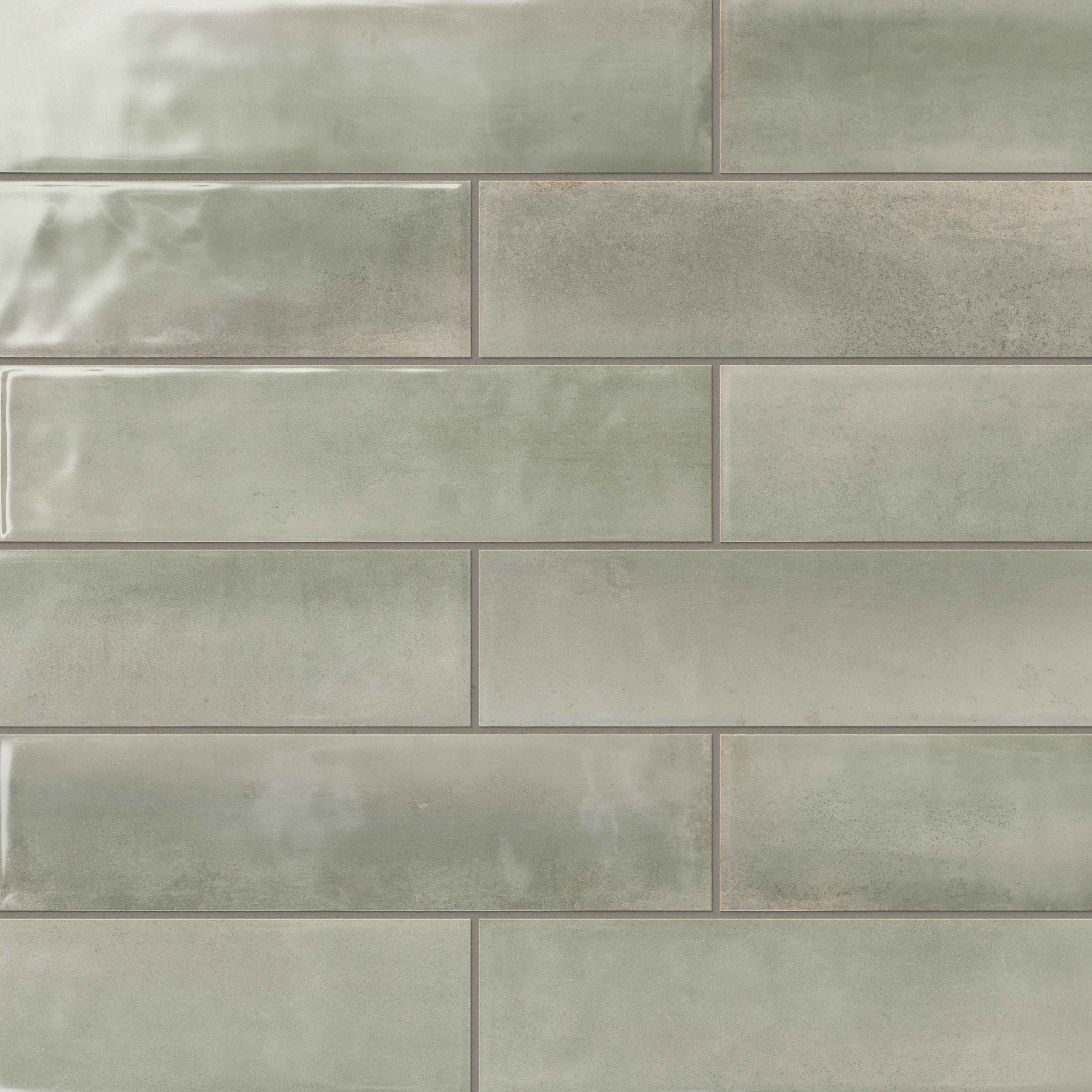 Olivia 4x16 Glossy Ceramic Tile in Sage