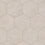 Elegant hexagonal tiles in a soft beige shade with a matte finish, offering a modern yet timeless aesthetic for any space