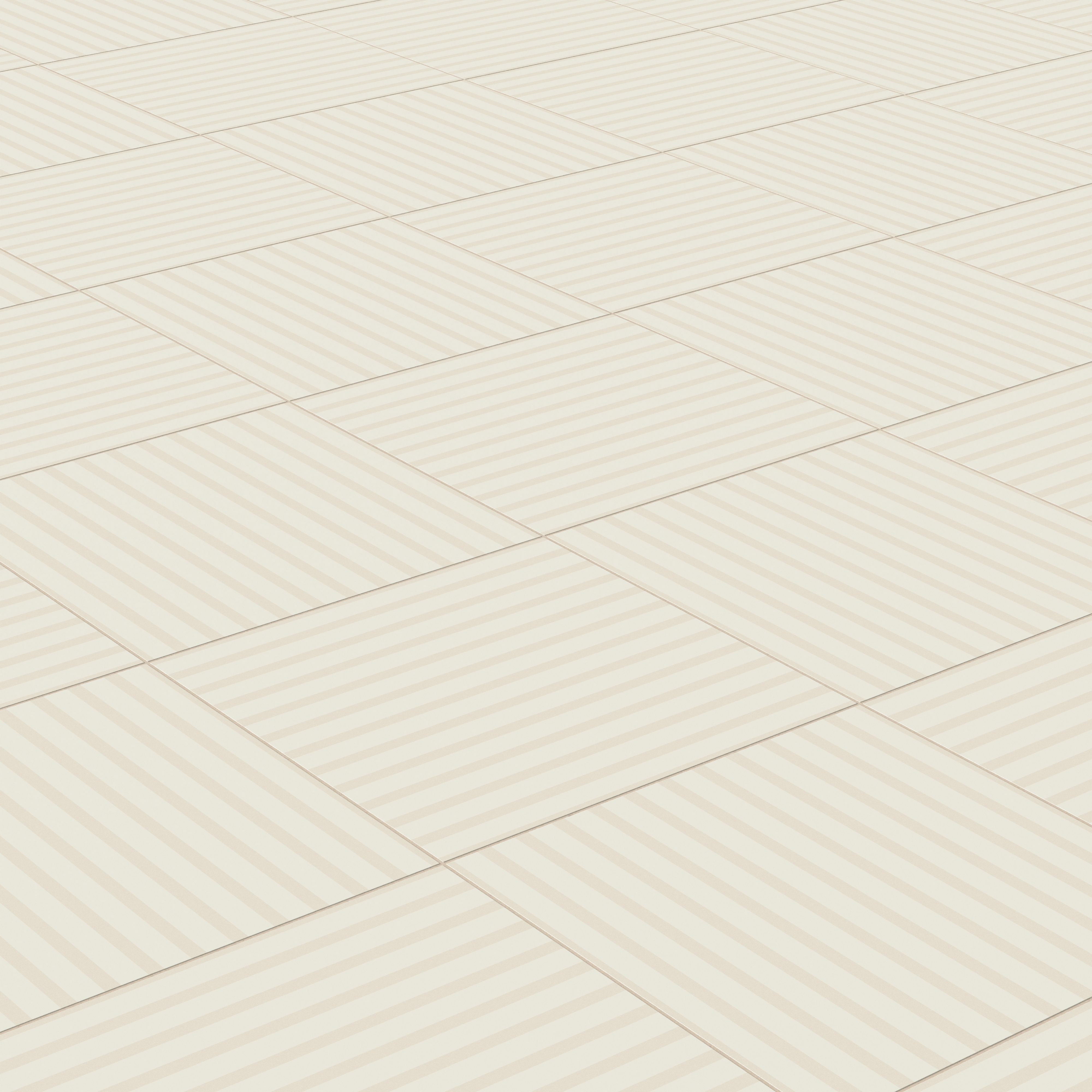Riley 24x24 Matte Porcelain Tile in Striped Pattern Cream