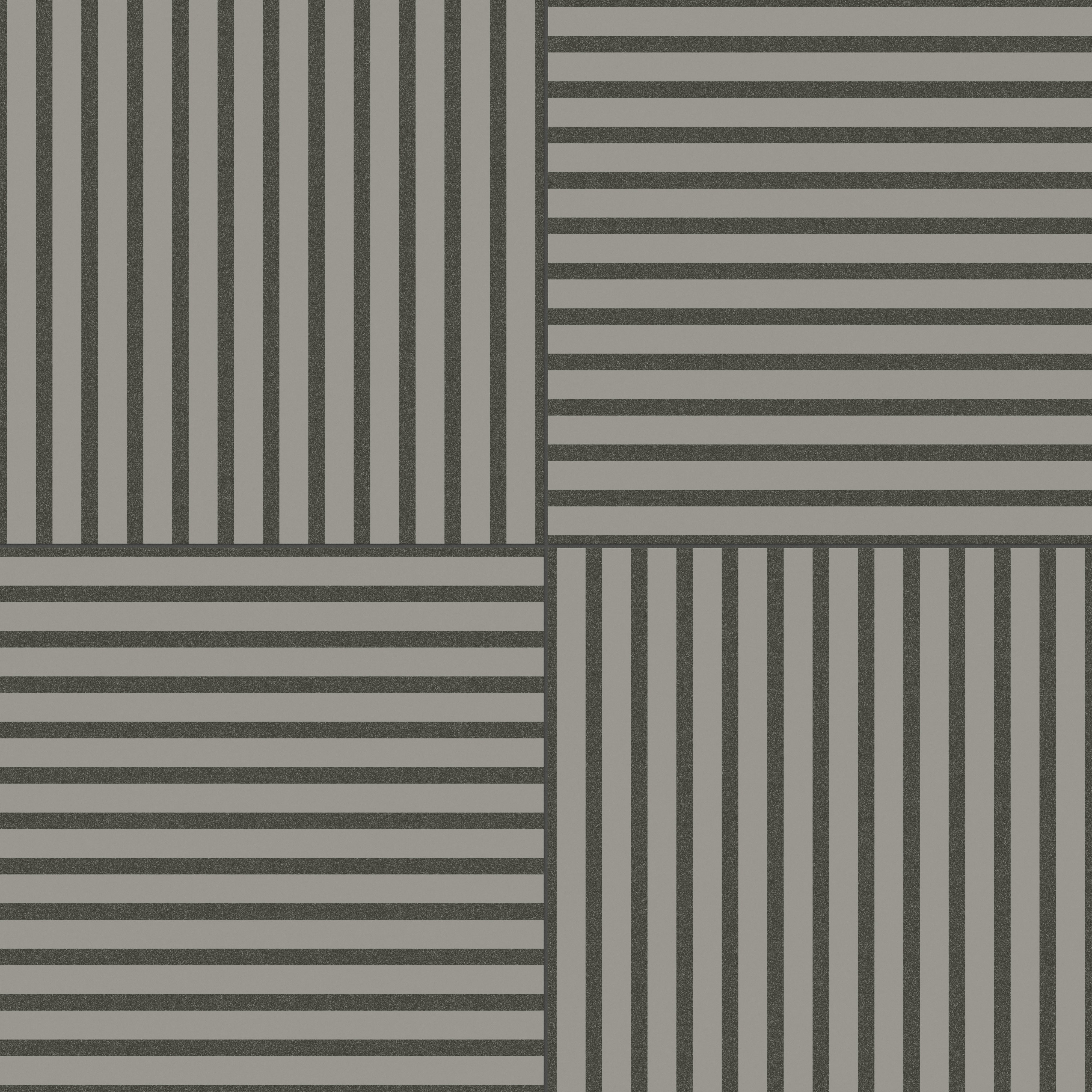 Riley 24x24 Matte Porcelain Tile in Striped Pattern Charcoal