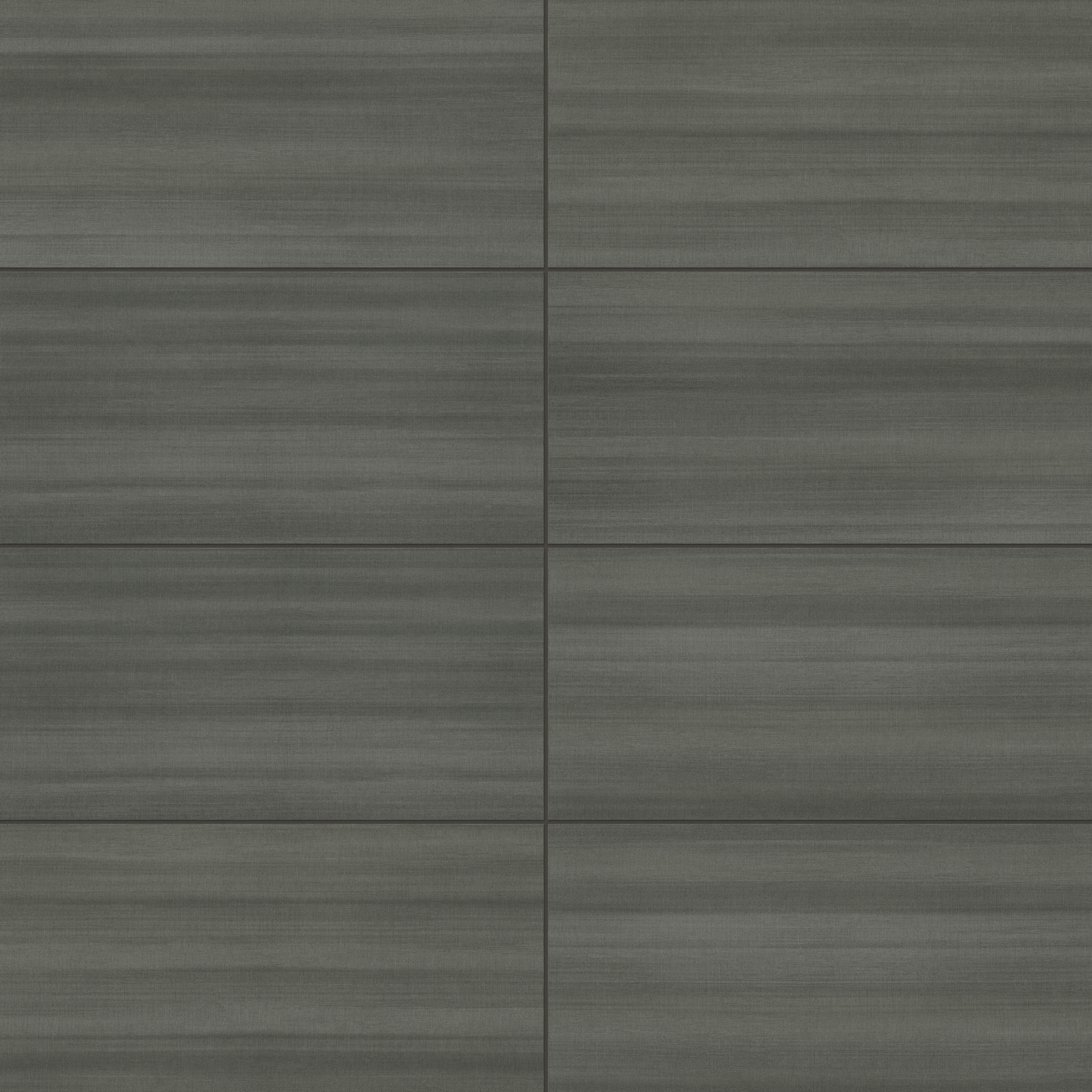 Riley 12x24 Matte Porcelain Tile in Linen Pattern Charcoal