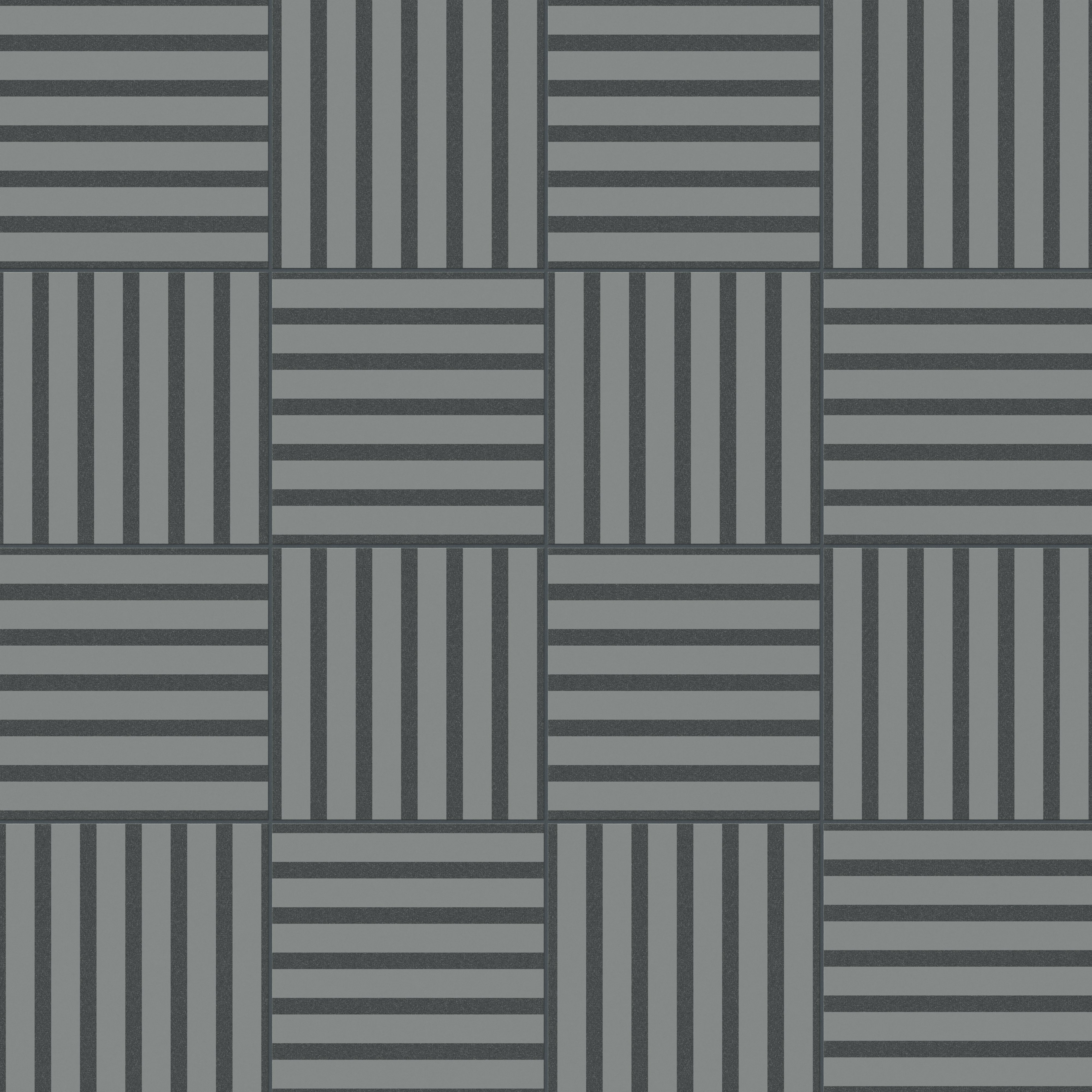 Riley 12x12 Matte Porcelain Tile in Striped Pattern Indigo