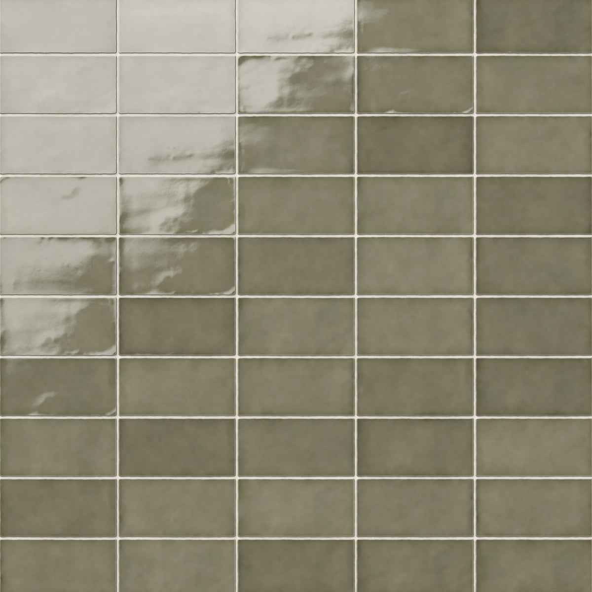 Mikayla 2.5x5 Glossy Ceramic Tile in Olive