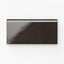 Glossy Mikayla ceramic bullnose tile in a rich dark brown hue, ideal for creating bold accents or elegant trim finishes