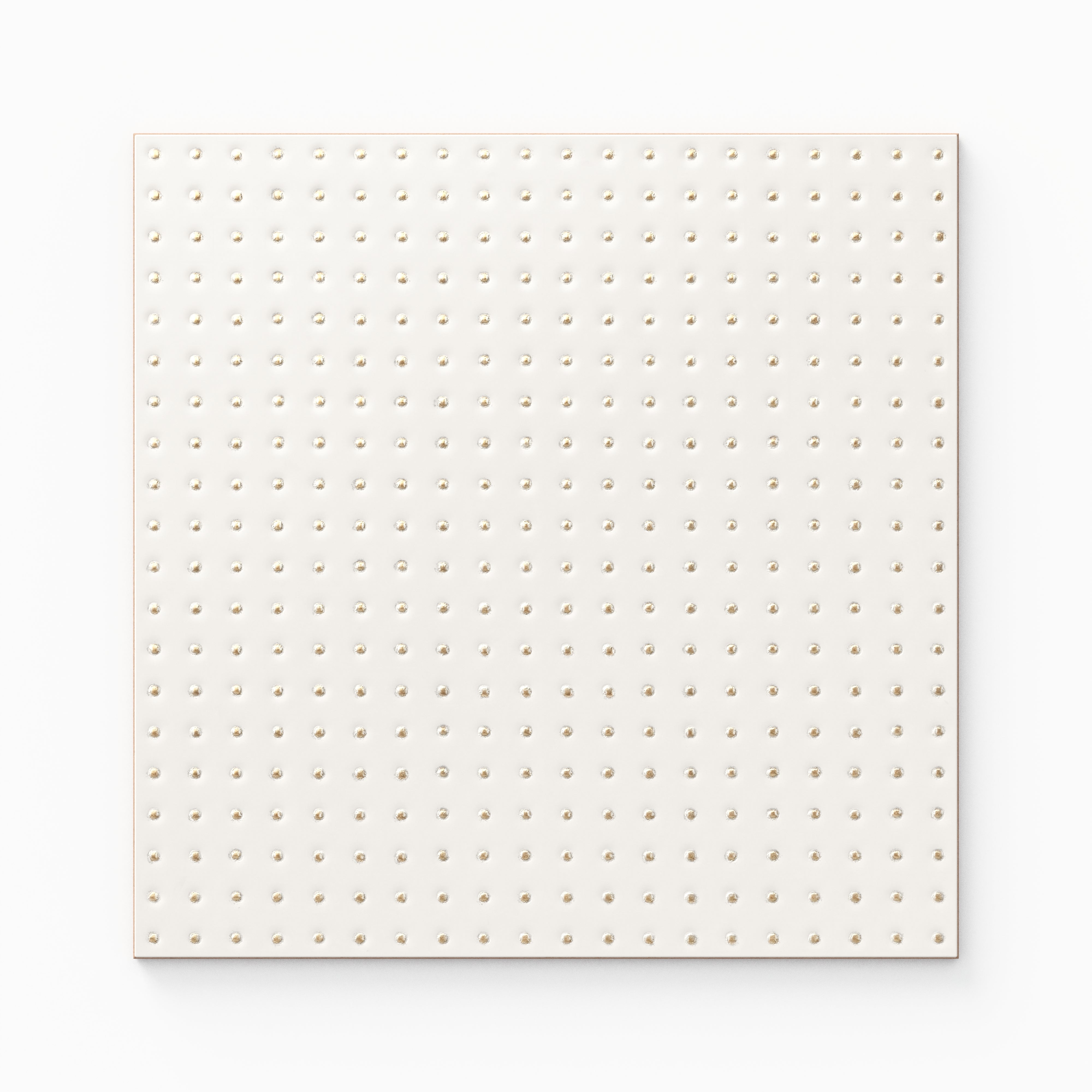 Kira 12x12 Satin Ceramic Tile in Dots White Sample