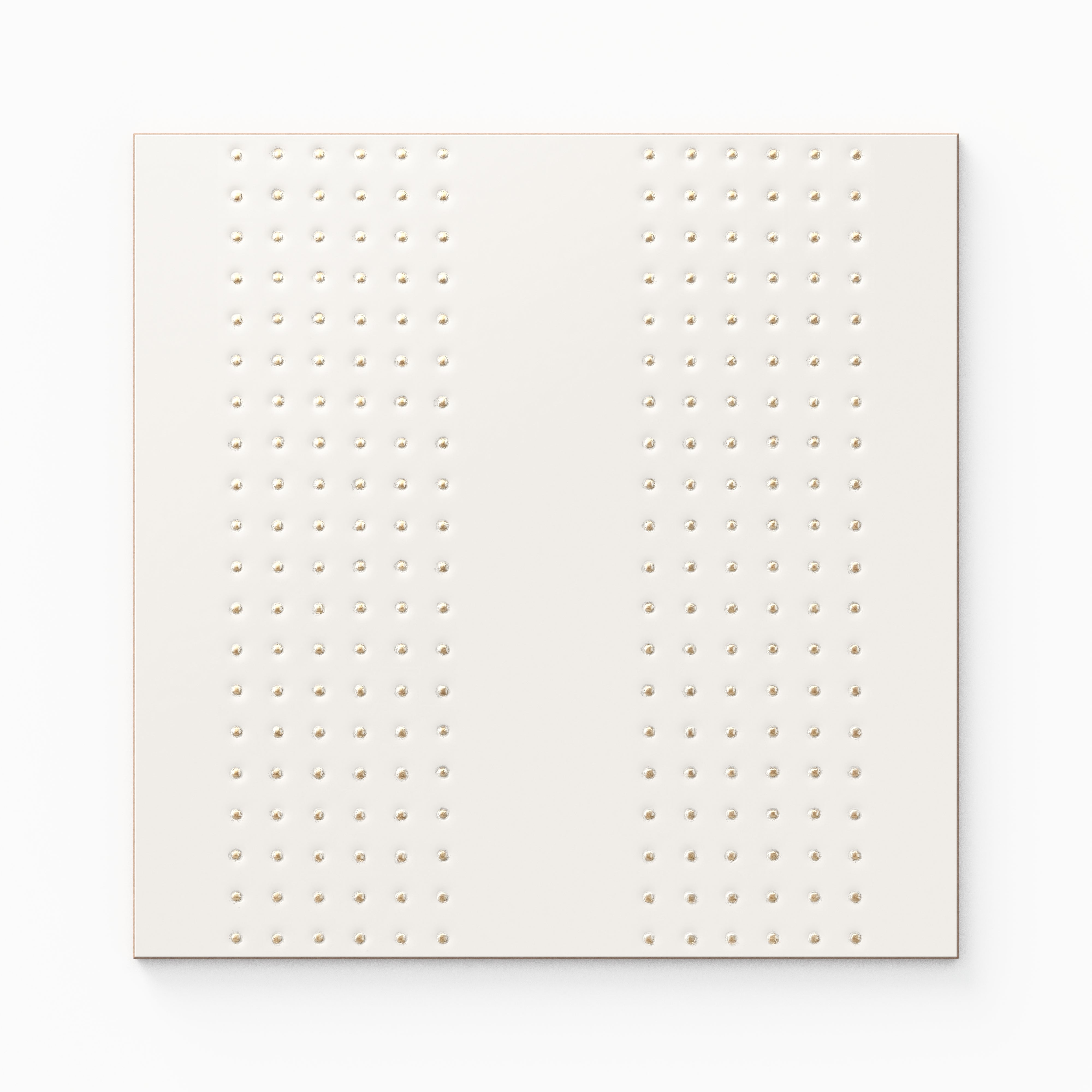 Kira 4 x 4 Satin Striped Dots in White Sample