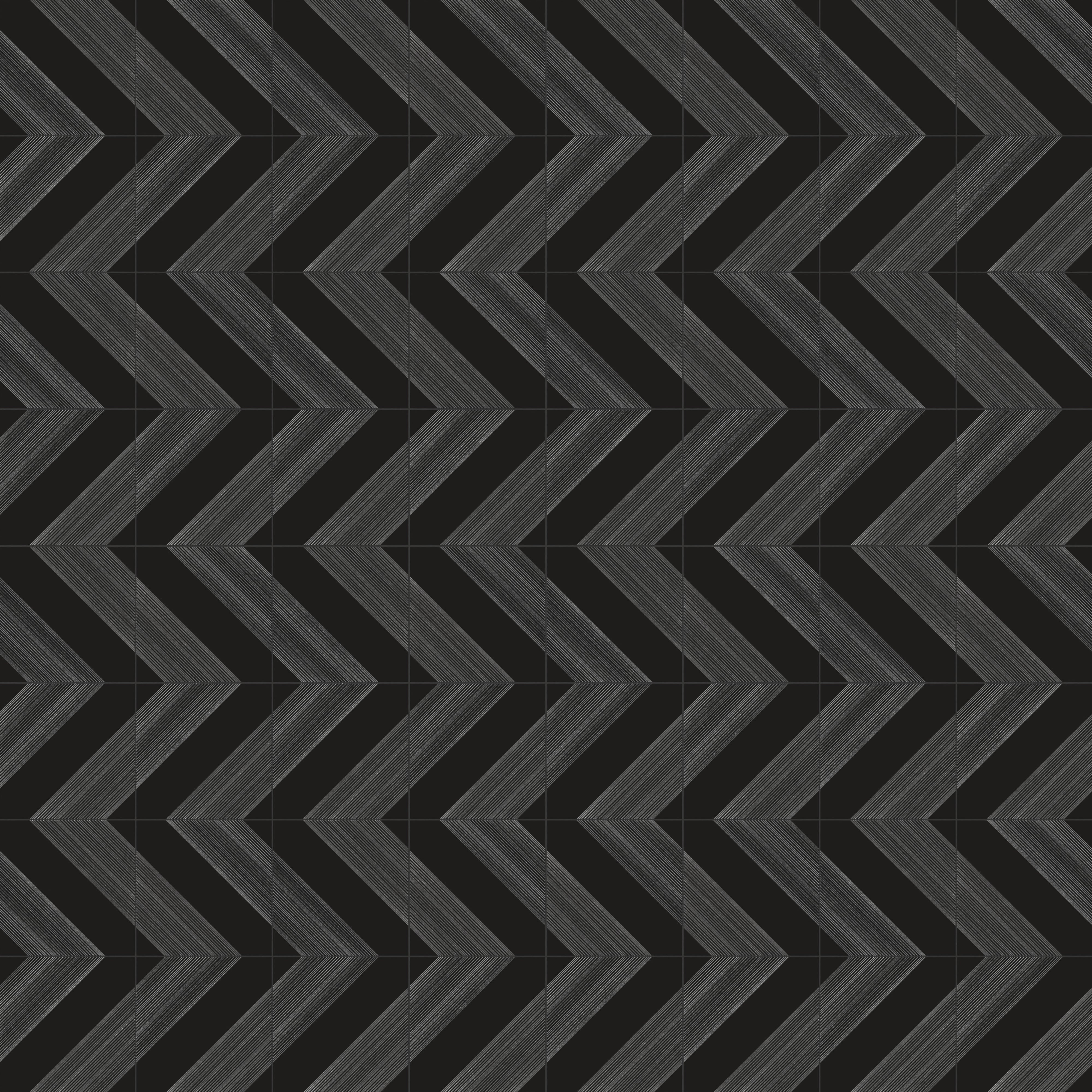 Estelle 12x12 Satin Ceramic Tile in Deco 1 Black Silver