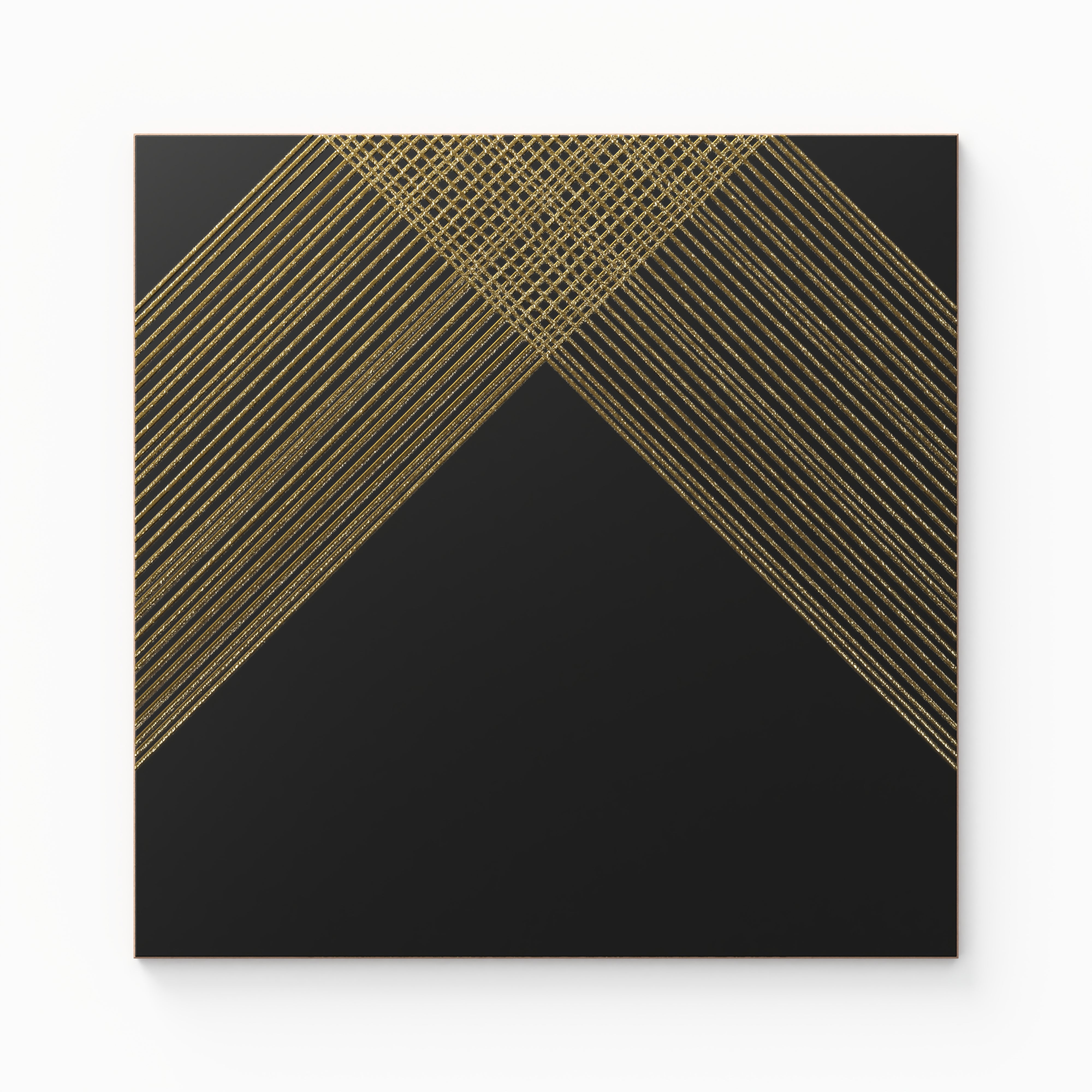 Estelle 12x12 Satin Ceramic Tile in Deco 2 Black Gold Sample