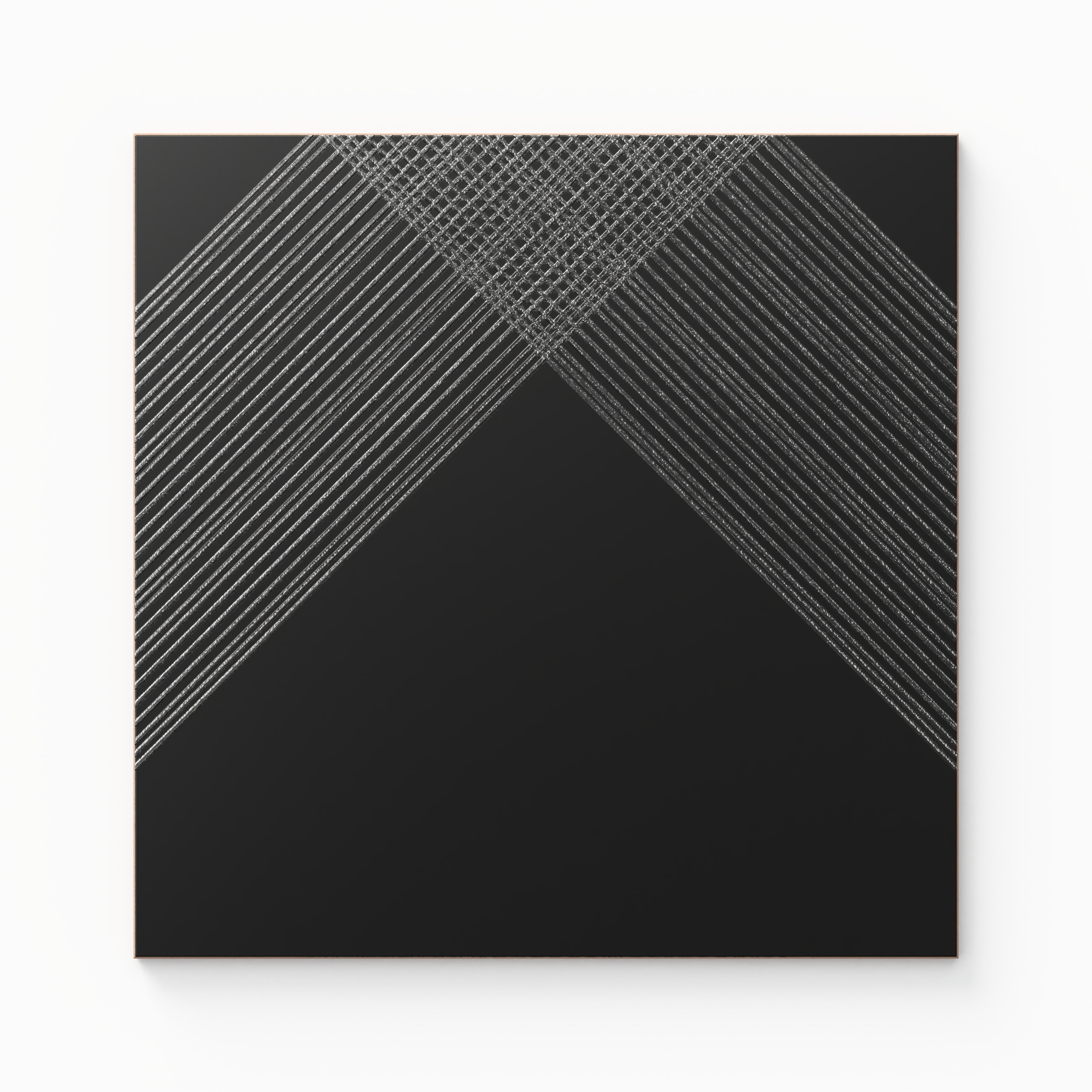Estelle 12 x 12 Satin in Black Silver Deco 2 Sample