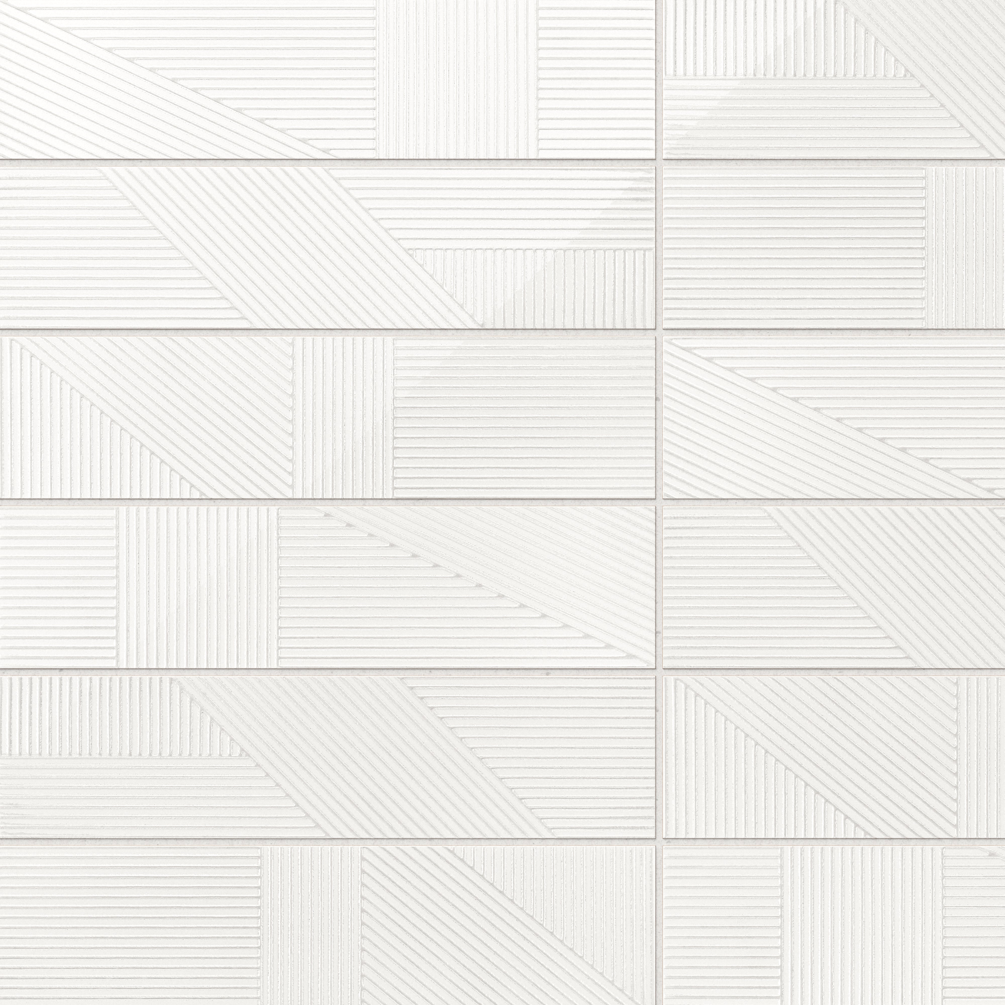 Kinsley 4x16 Glossy Ceramic Tile in Cloud Deco
