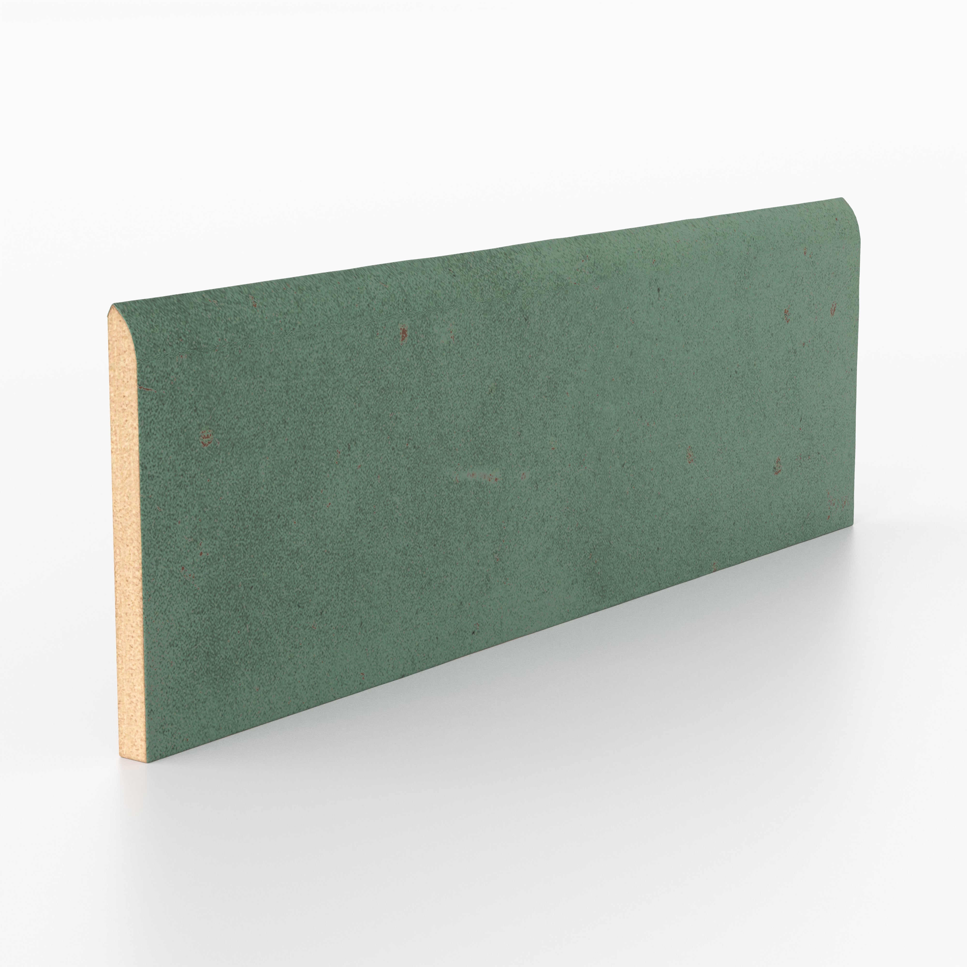 Everly 3x8 Matte Ceramic Bullnose Tile in Forest
