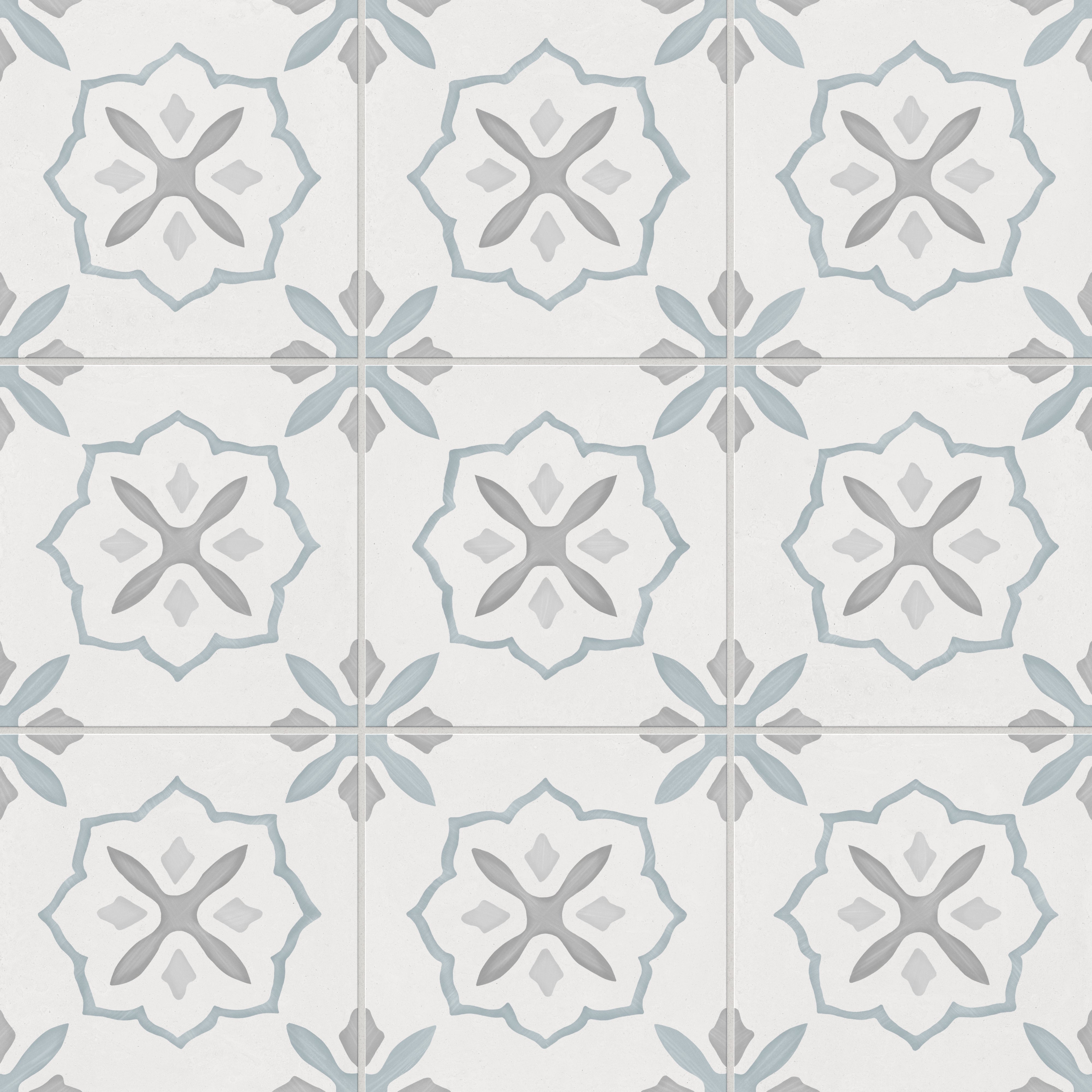 Cassidy 9x9 Matte Porcelain Tile in Lily