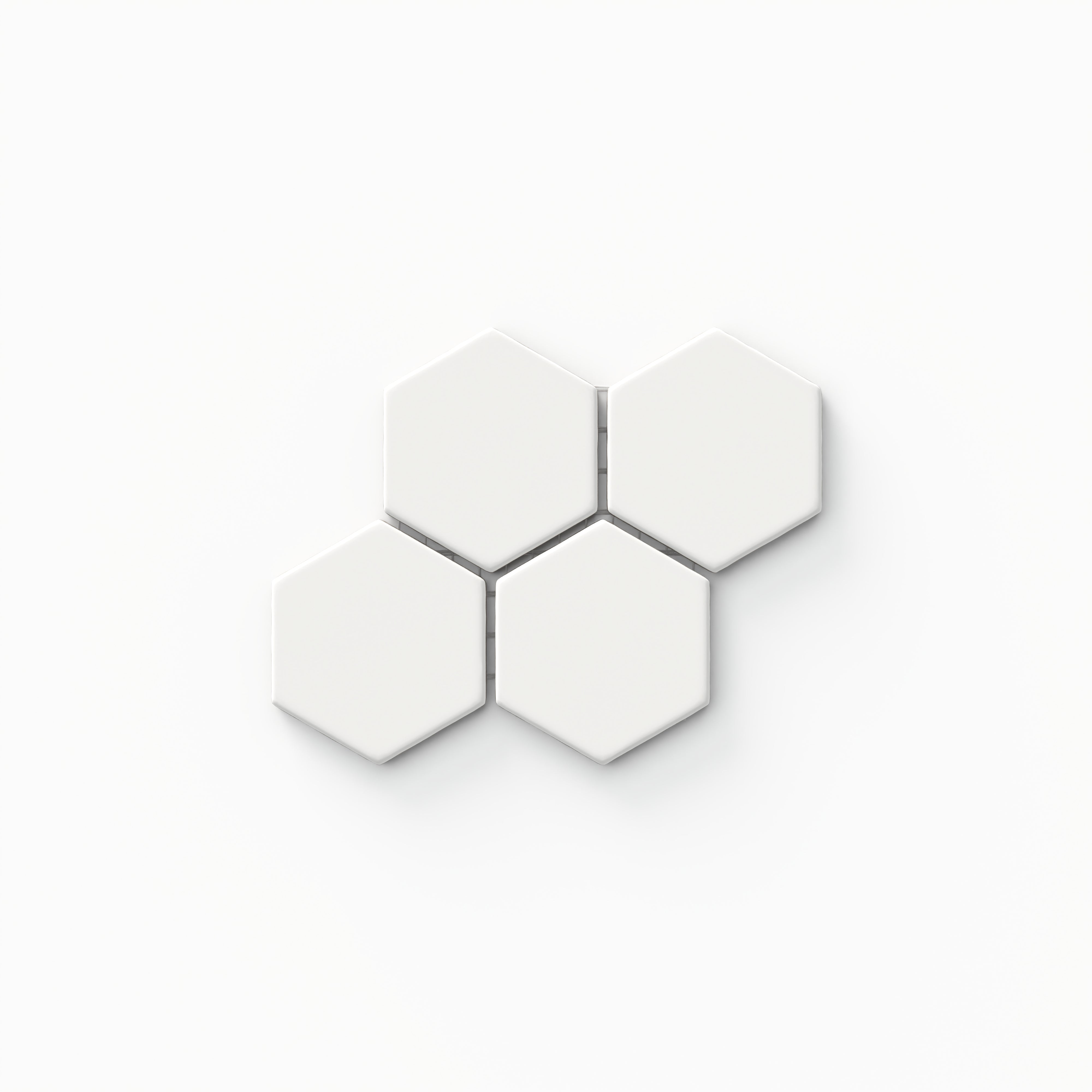 Levi 4 x 4 Matte Porcelain 2x2 Hexagon Mosaic in White Sample