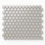 Levi 1x1 hexagon mosaic porcelain tile in a matte finish, featuring soft grey tones and a modern honeycomb pattern for versatile design