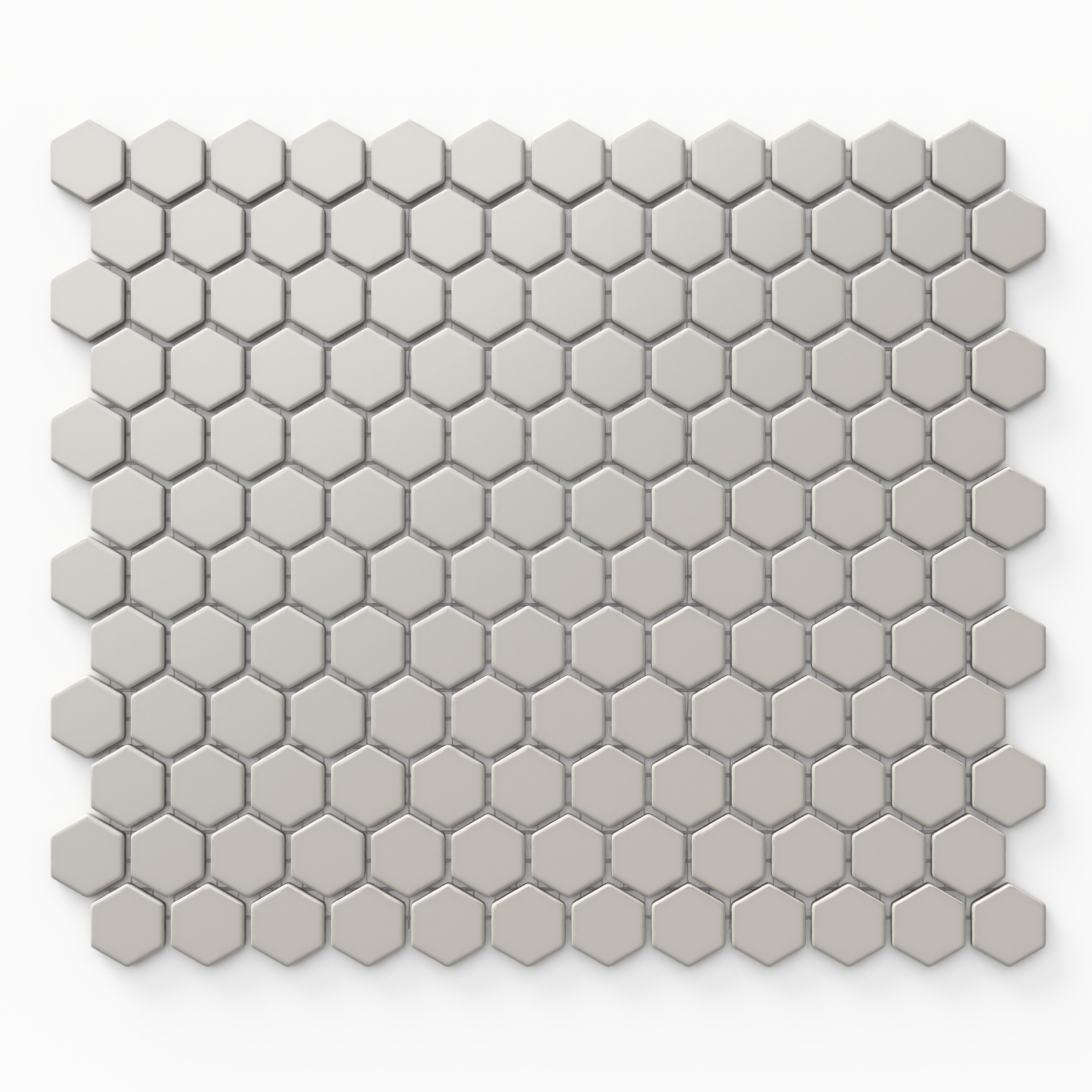 Levi 12x12 Matte Porcelain 1x1 Hexagon Mosaic Tile in Grey