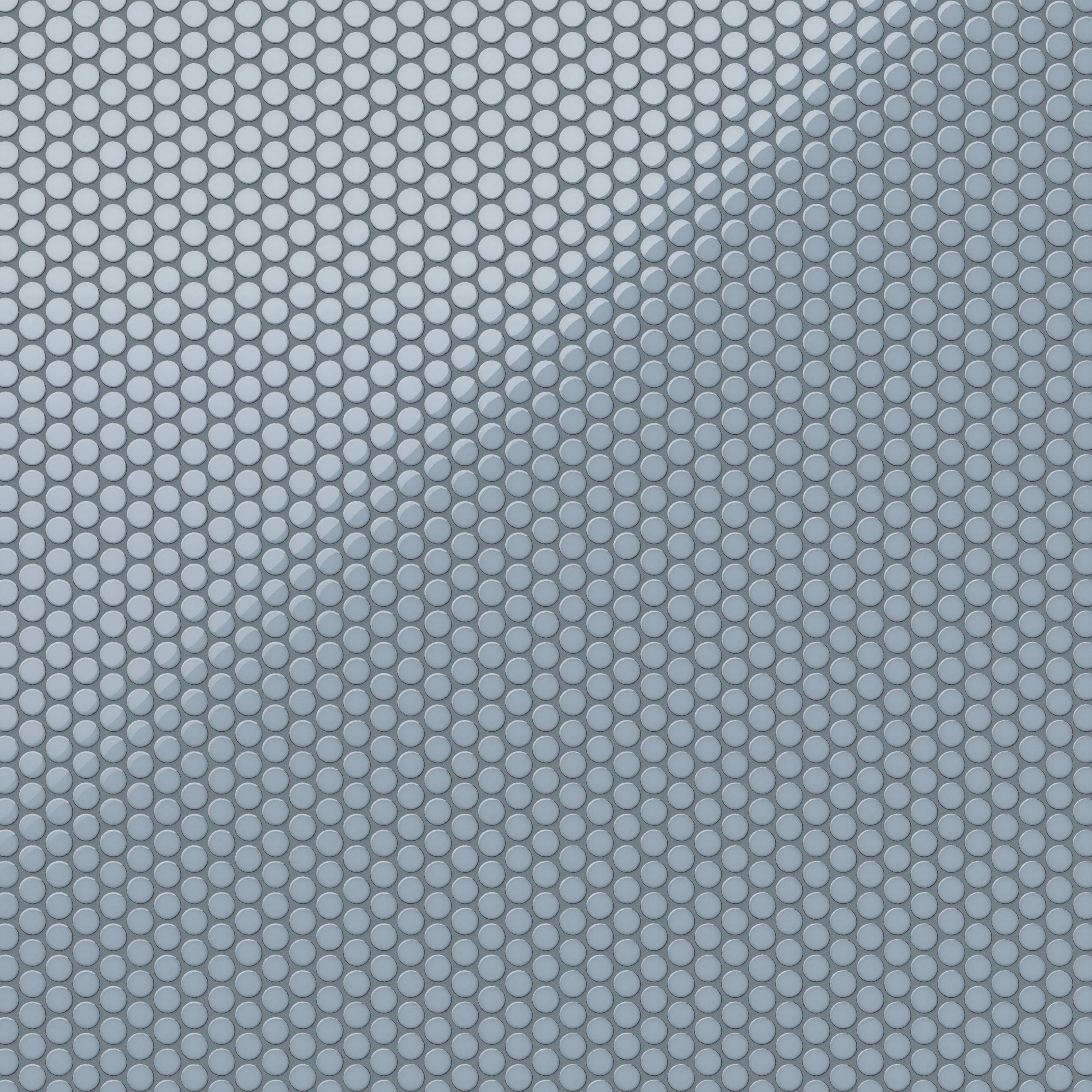 Ariel 12x12 Glossy Porcelain Penny Round Mosaic Tile in Dusty Blue