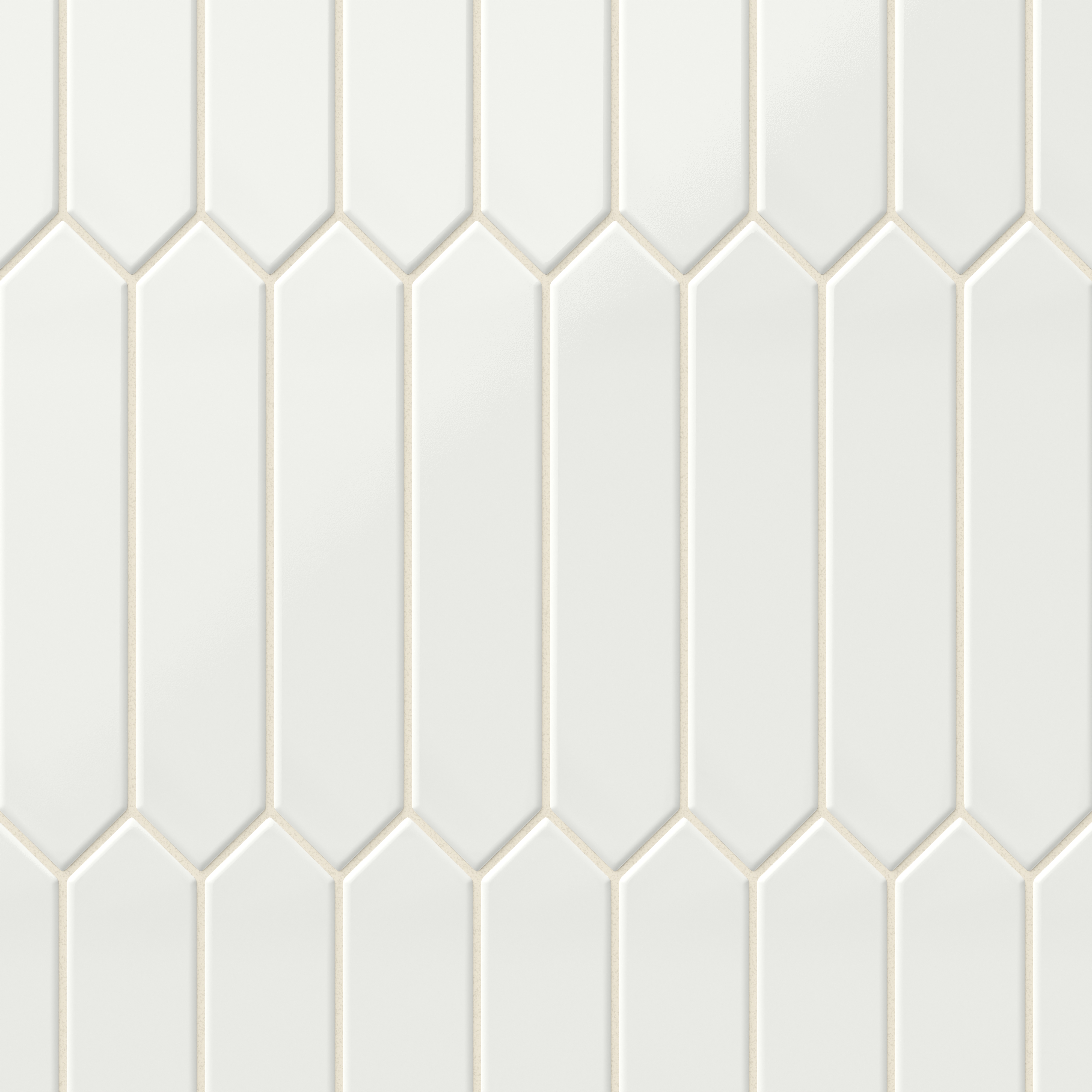 Picket Rustic Tile Reagan 2 x 10 Glossy Ceramic Picket Tile in Blanco