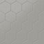 Matte taupe hexagon tiles in a 5x6-inch size, featuring a sleek geometric design ideal for modern and minimalist spaces. 