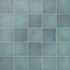 Vivid 5x5 ceramic square tiles in a serene lake blue finish, offering a smooth matte texture and subtle tonal variation