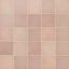 Ellie matte ceramic square tiles in warm pink and beige tones, perfect for adding subtle elegance to walls or floors