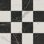 Elegant Leona Calacatta and Nero Marquina checkerboard 12x12 matte porcelain tiles with striking black-and-white contrast for timeless appeal.