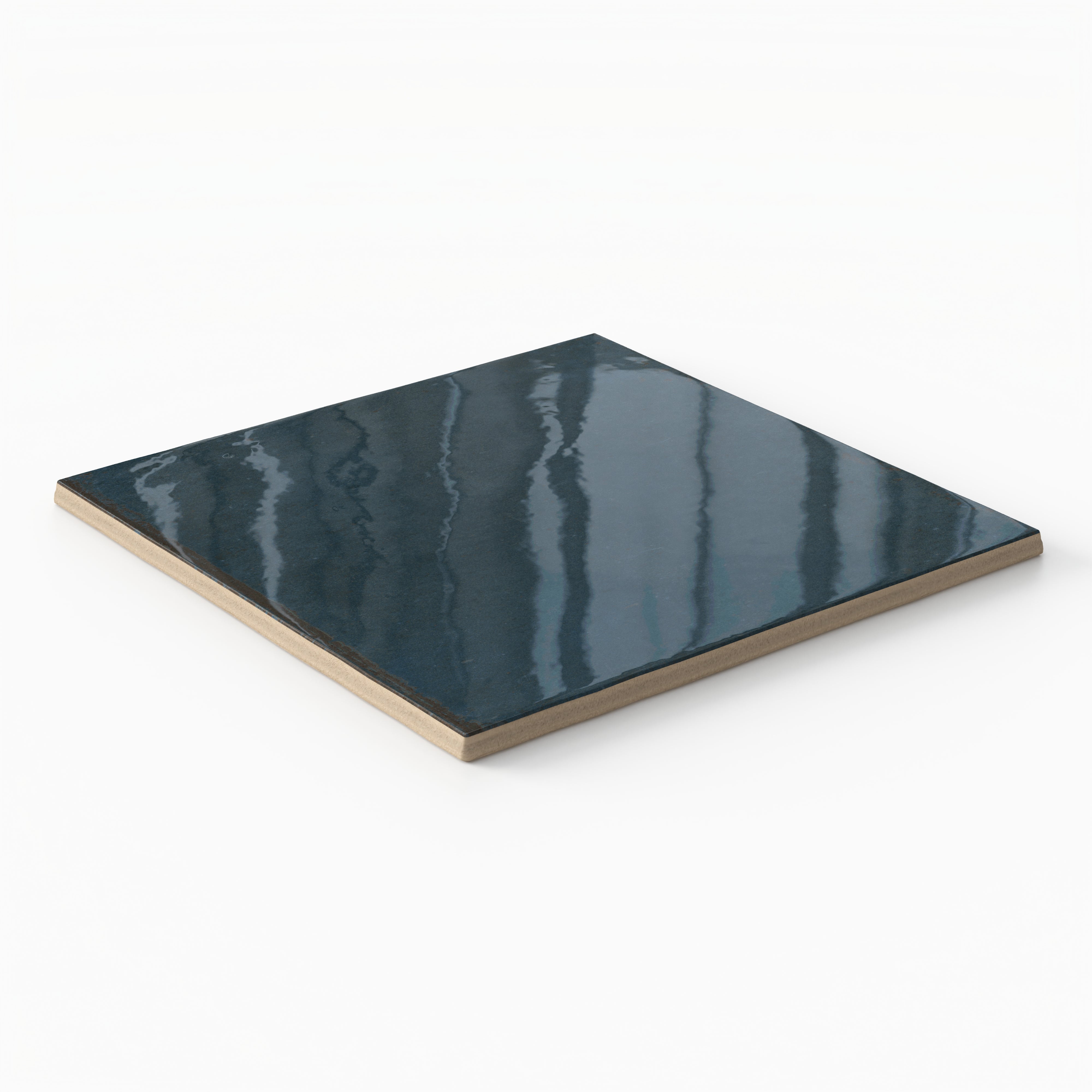 Makenna 6 x 6 Glossy Porcelain Tile in Indigo
