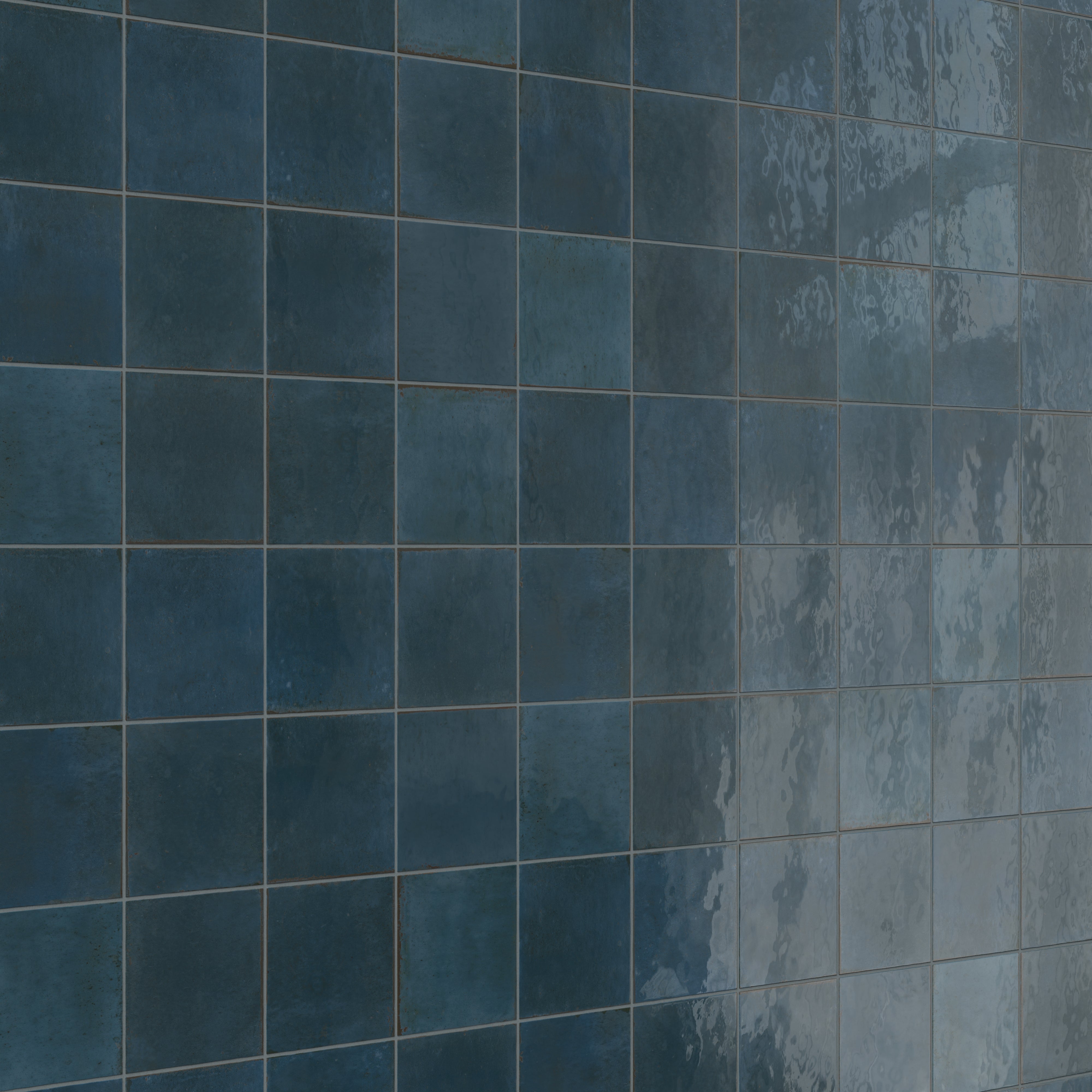 Makenna 6 x 6 Glossy Porcelain Tile in Indigo
