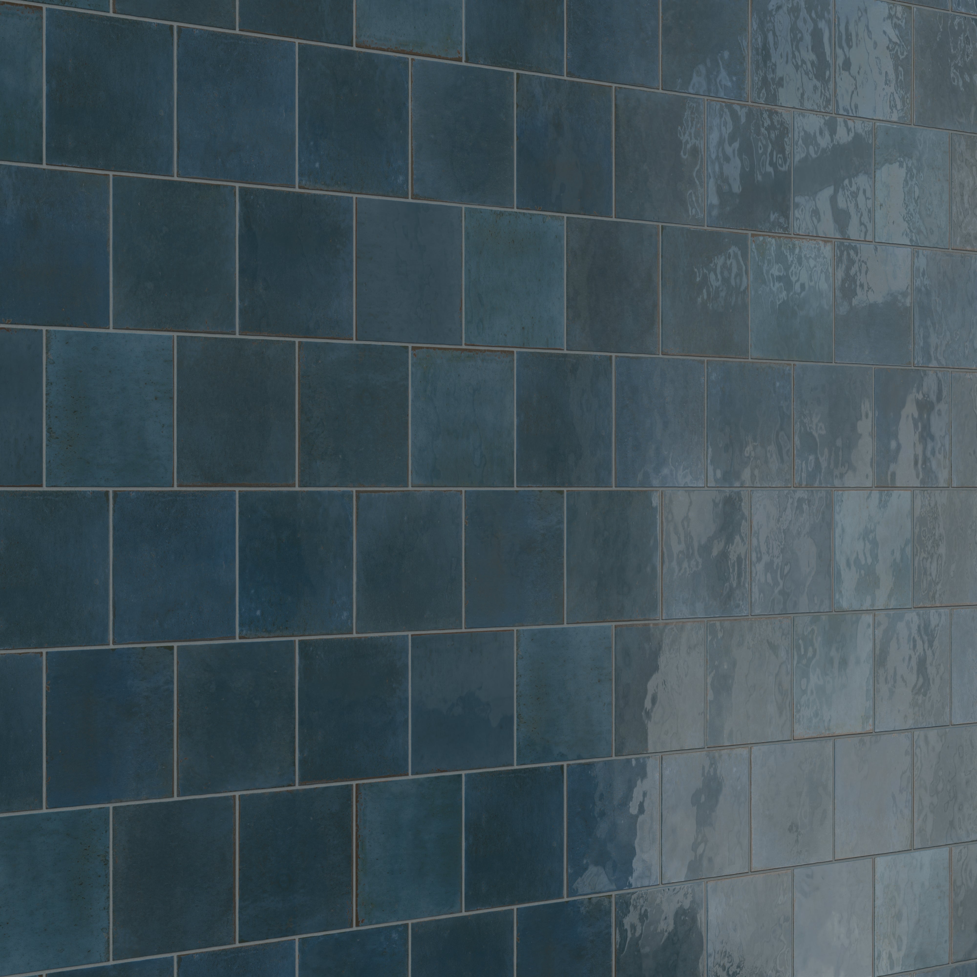 Makenna 6 x 6 Glossy Porcelain Tile in Indigo