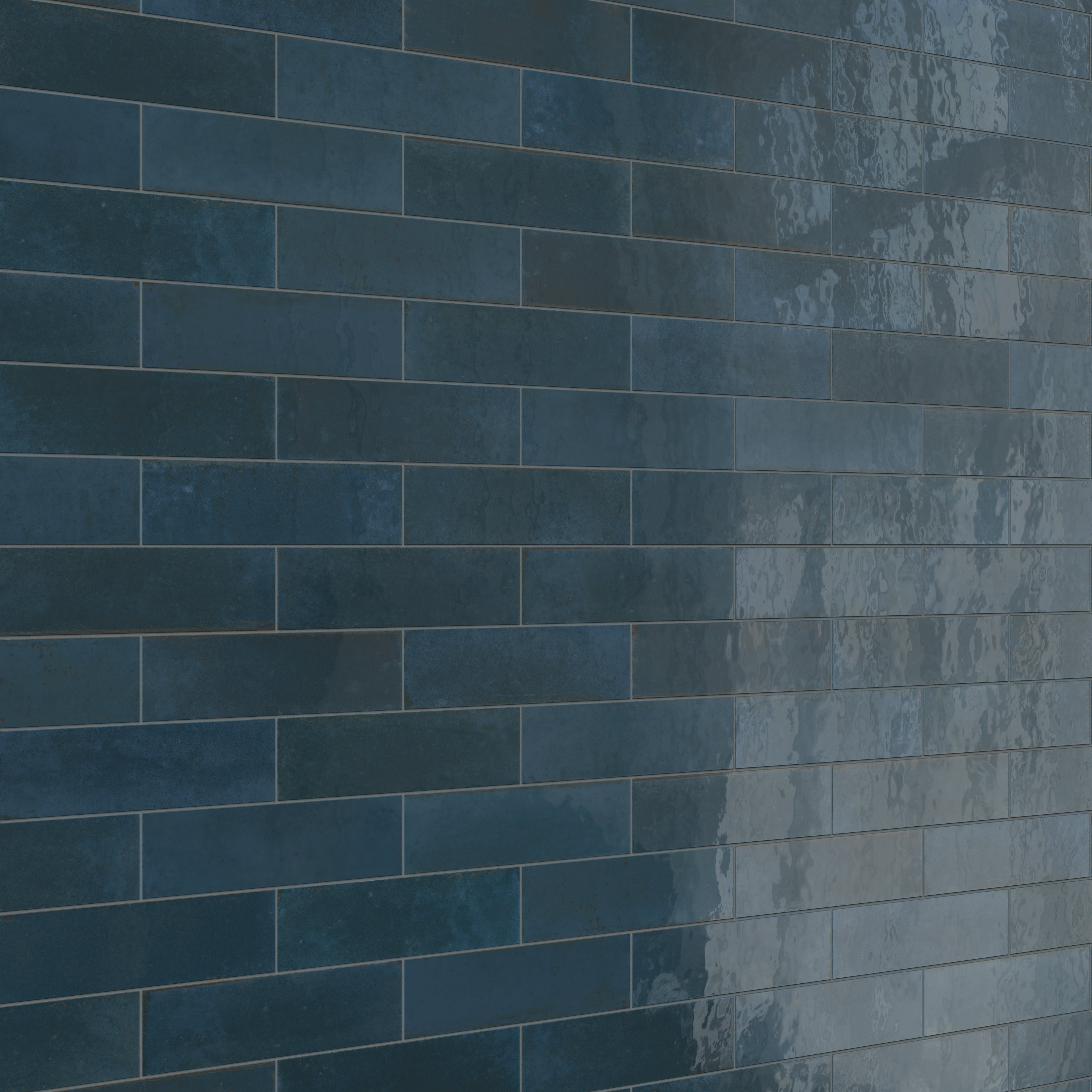Makenna 3x11 Glossy Porcelain Tile in Indigo