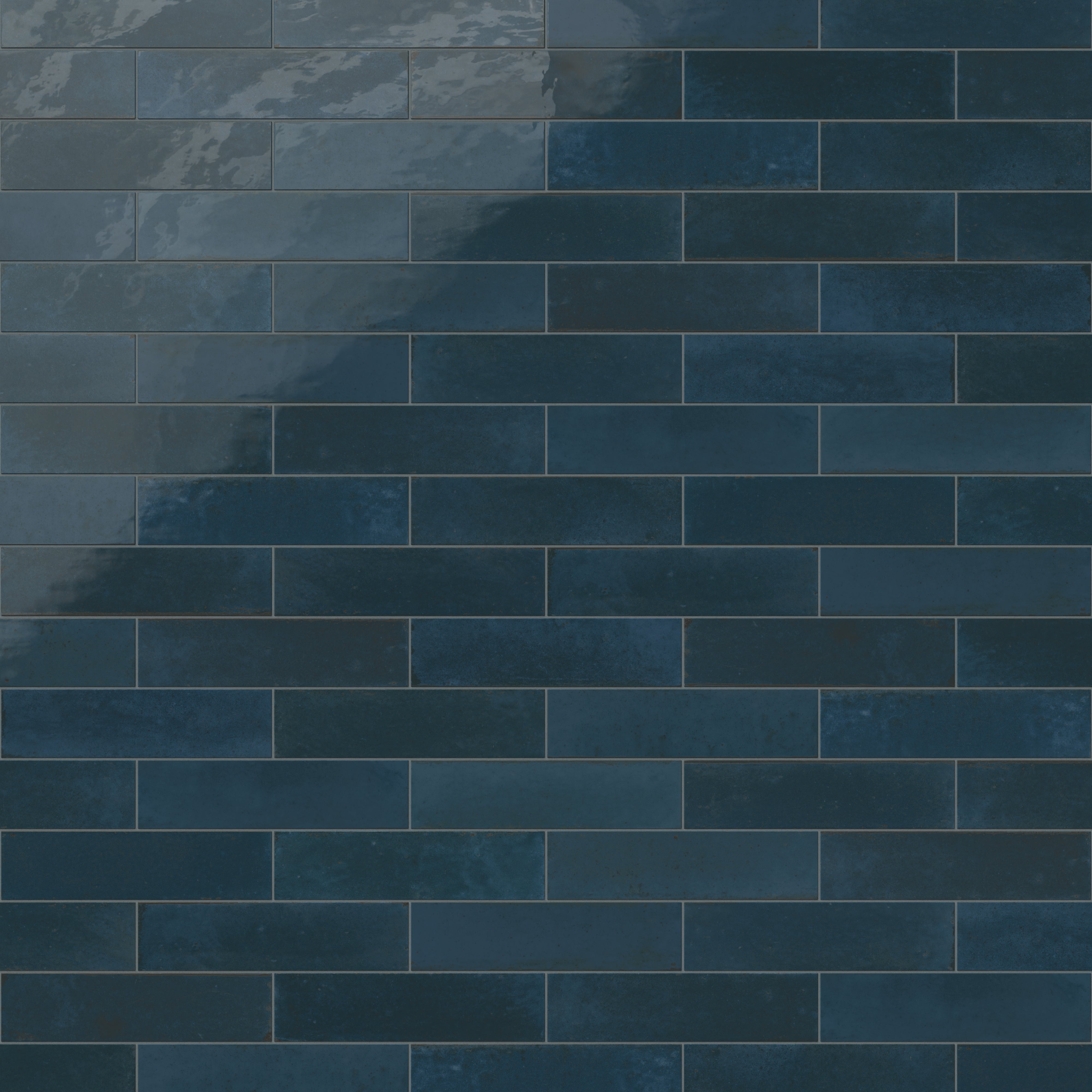 Makenna 3x11 Glossy Porcelain Tile in Indigo